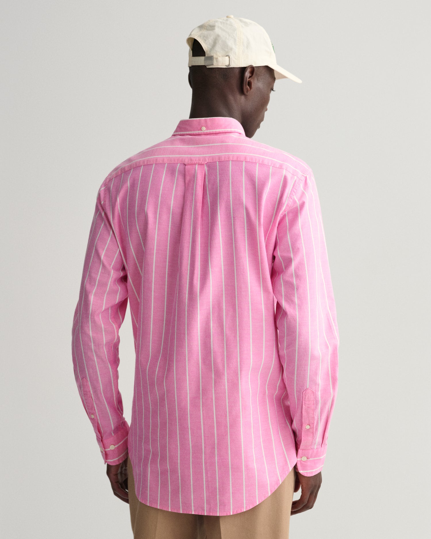 REG OXFORD STRIPE SHIRT-PERKY PINK