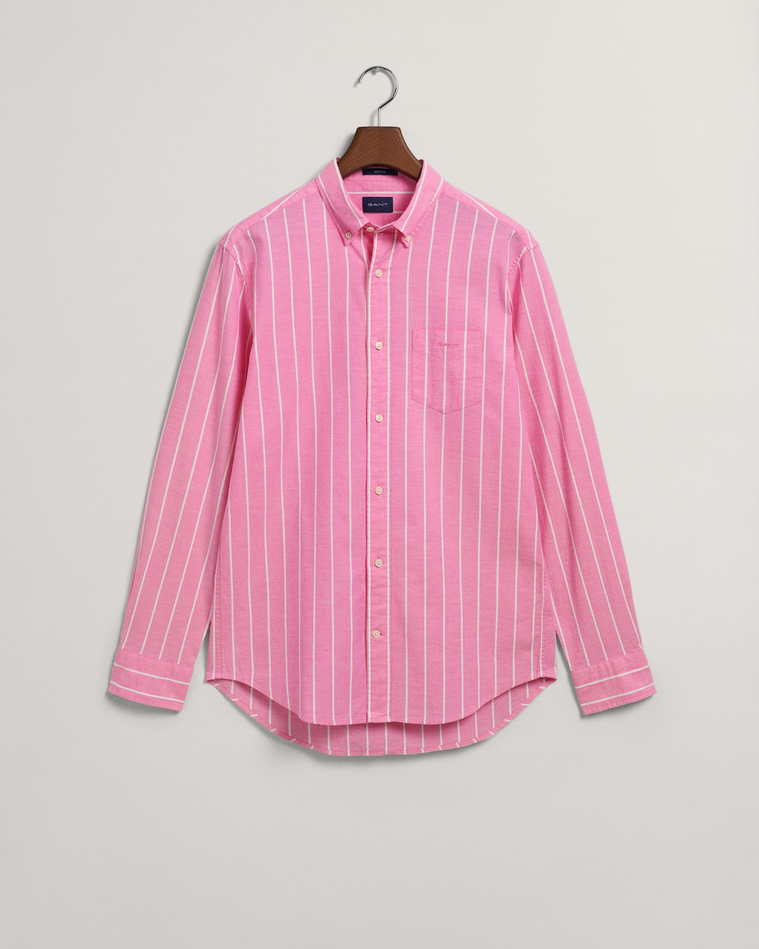 REG OXFORD STRIPE SHIRT-PERKY PINK