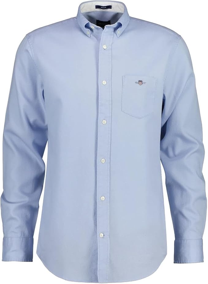 REG HONEYCOMB TEXTURE WEAVE SHIRT-MUTED BLUE