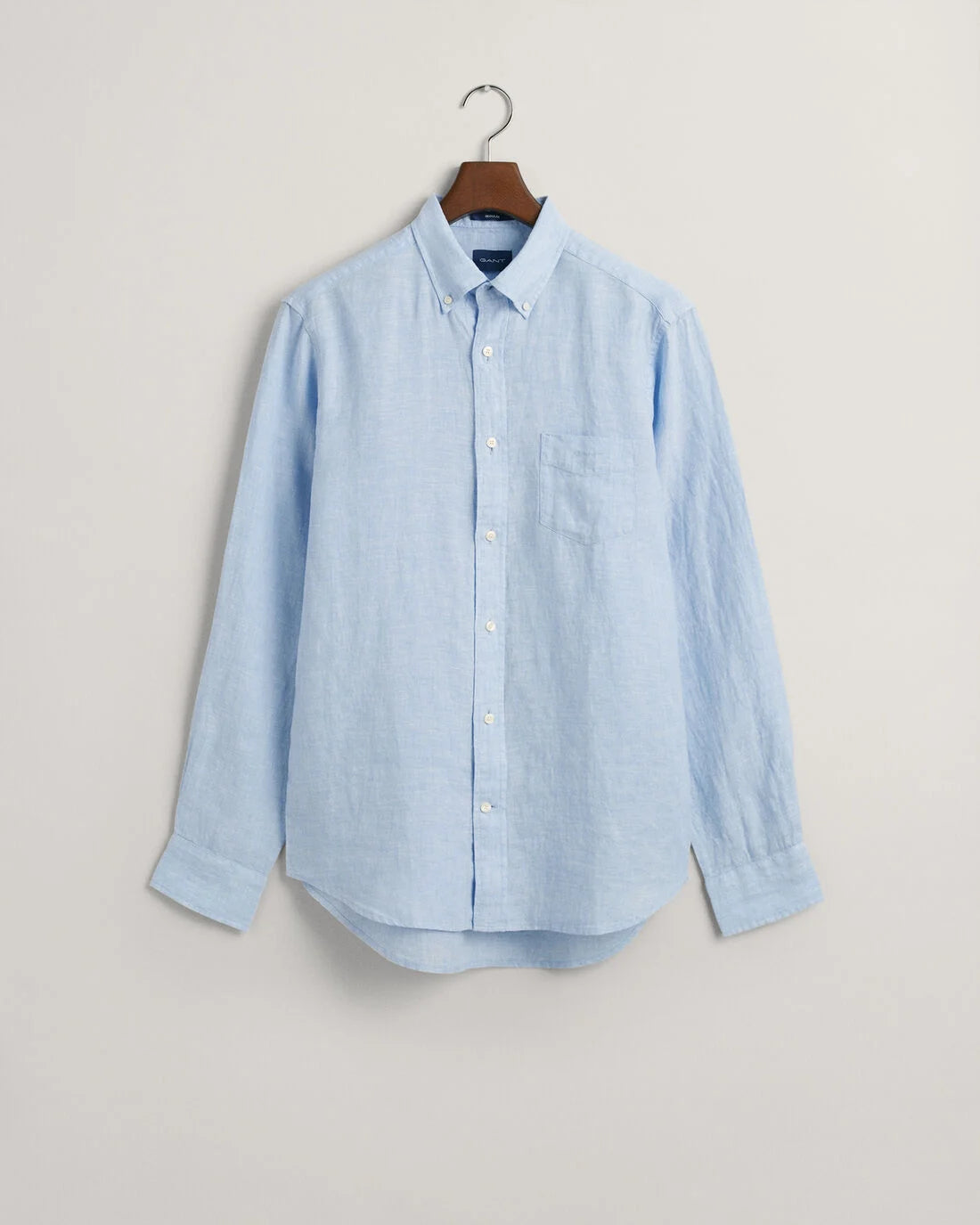 REG LINEN SHIRT-CAPRI BLUE
