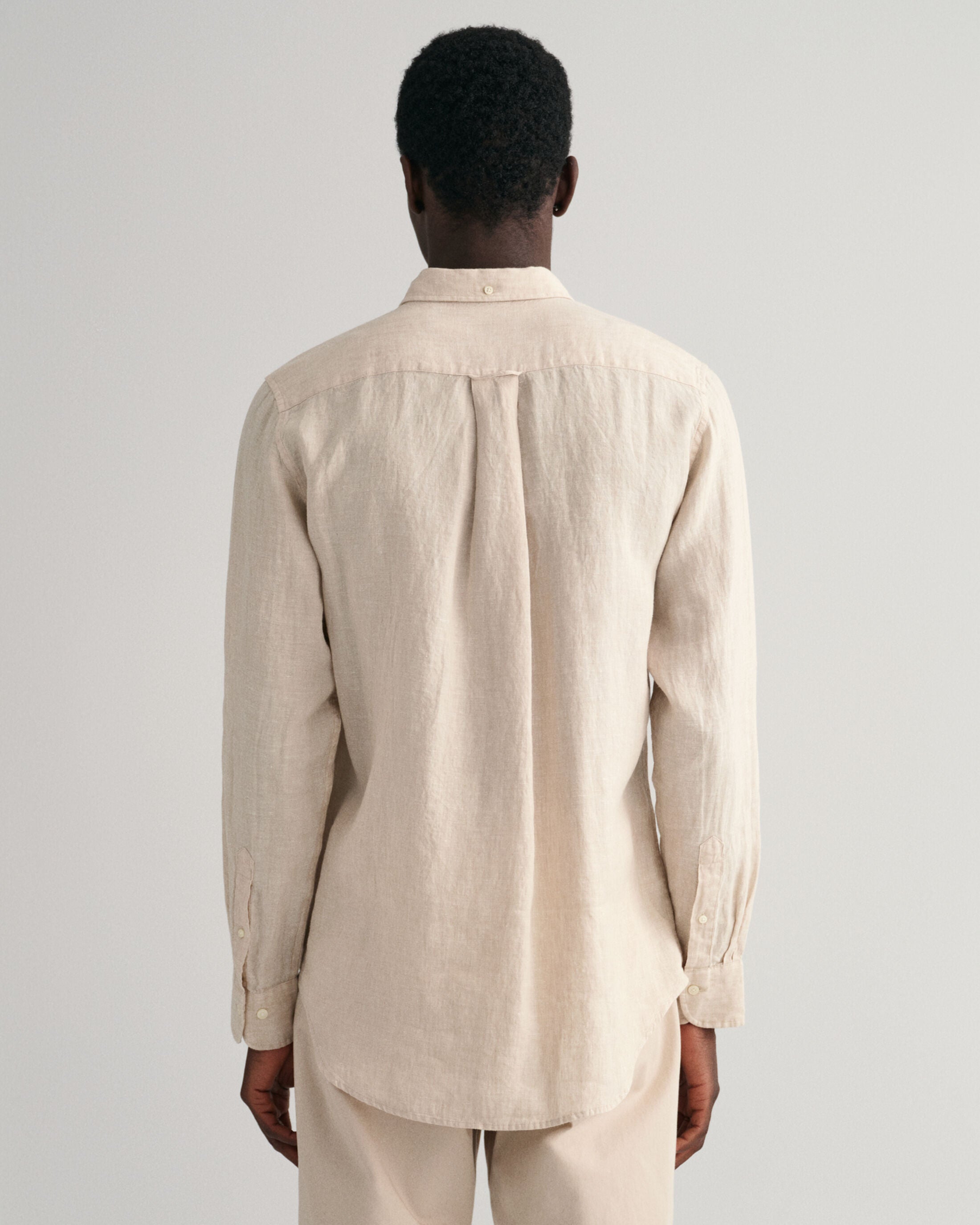 REG LINEN SHIRT-DRY SAND