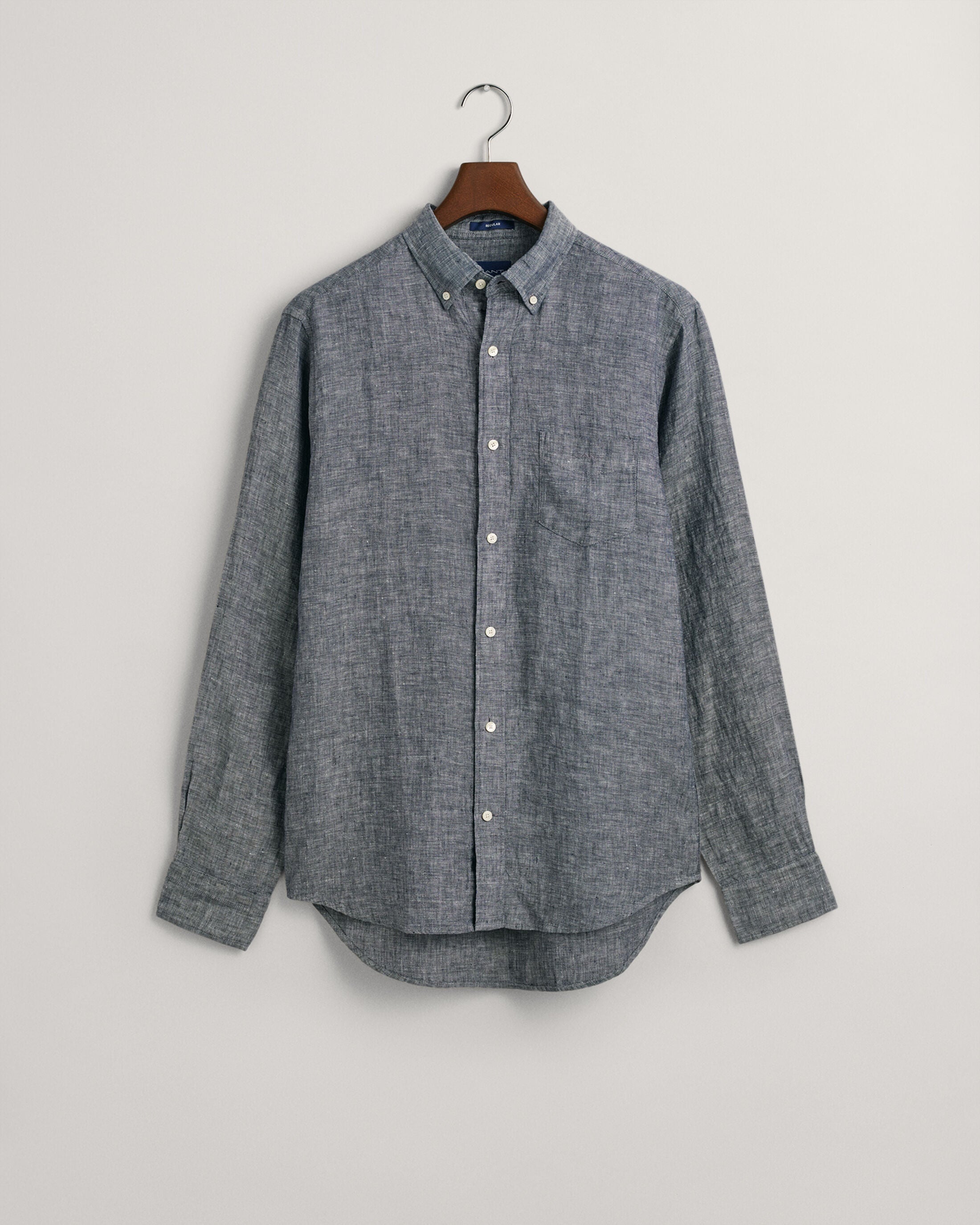 REG LINEN SHIRT-MARINE
