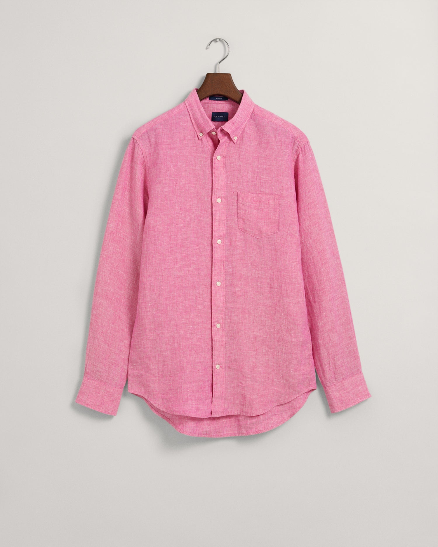REG LINEN SHIRT-PERKY PINK
