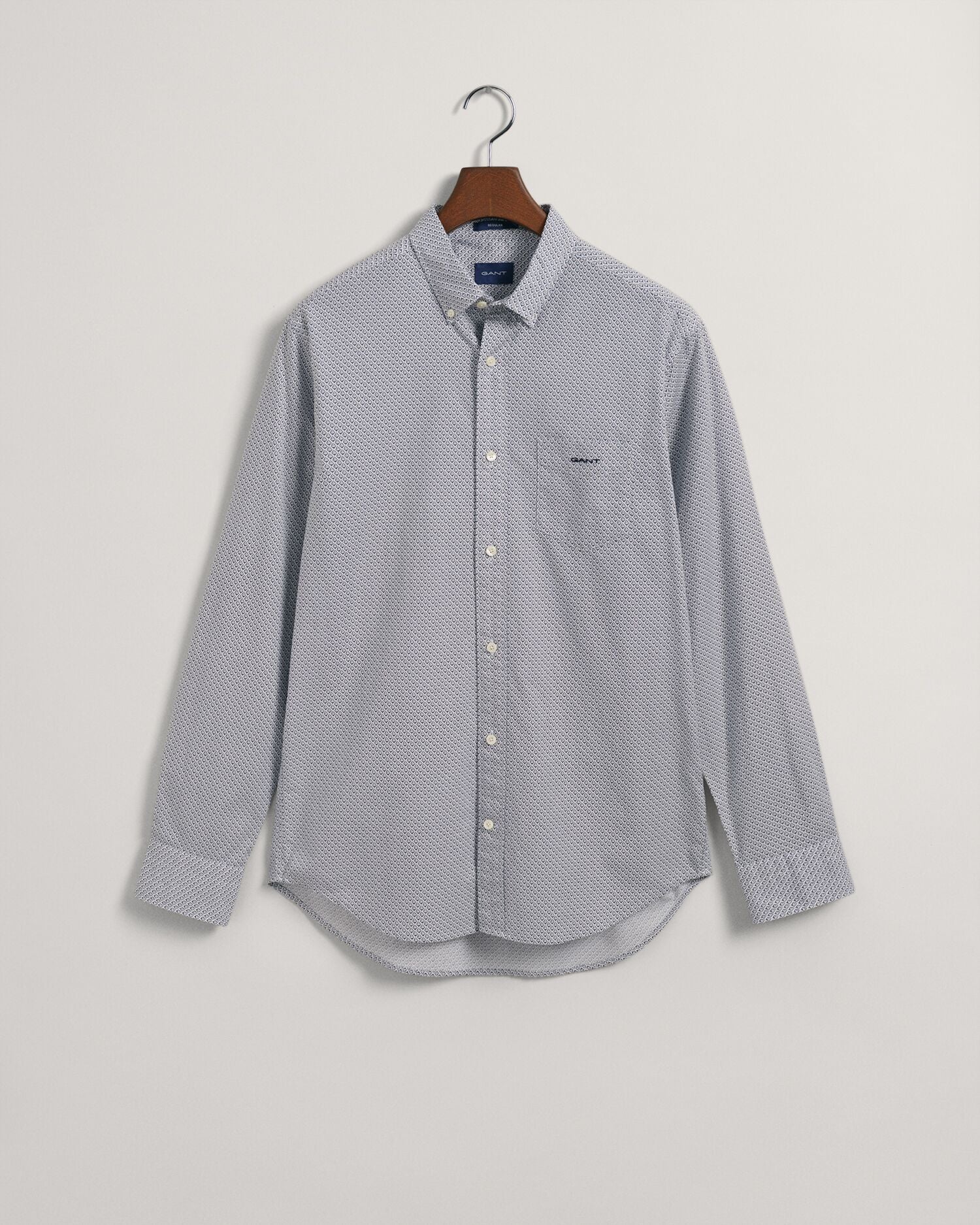 REG MICRO PRINT SHIRT-EVENING BLUE