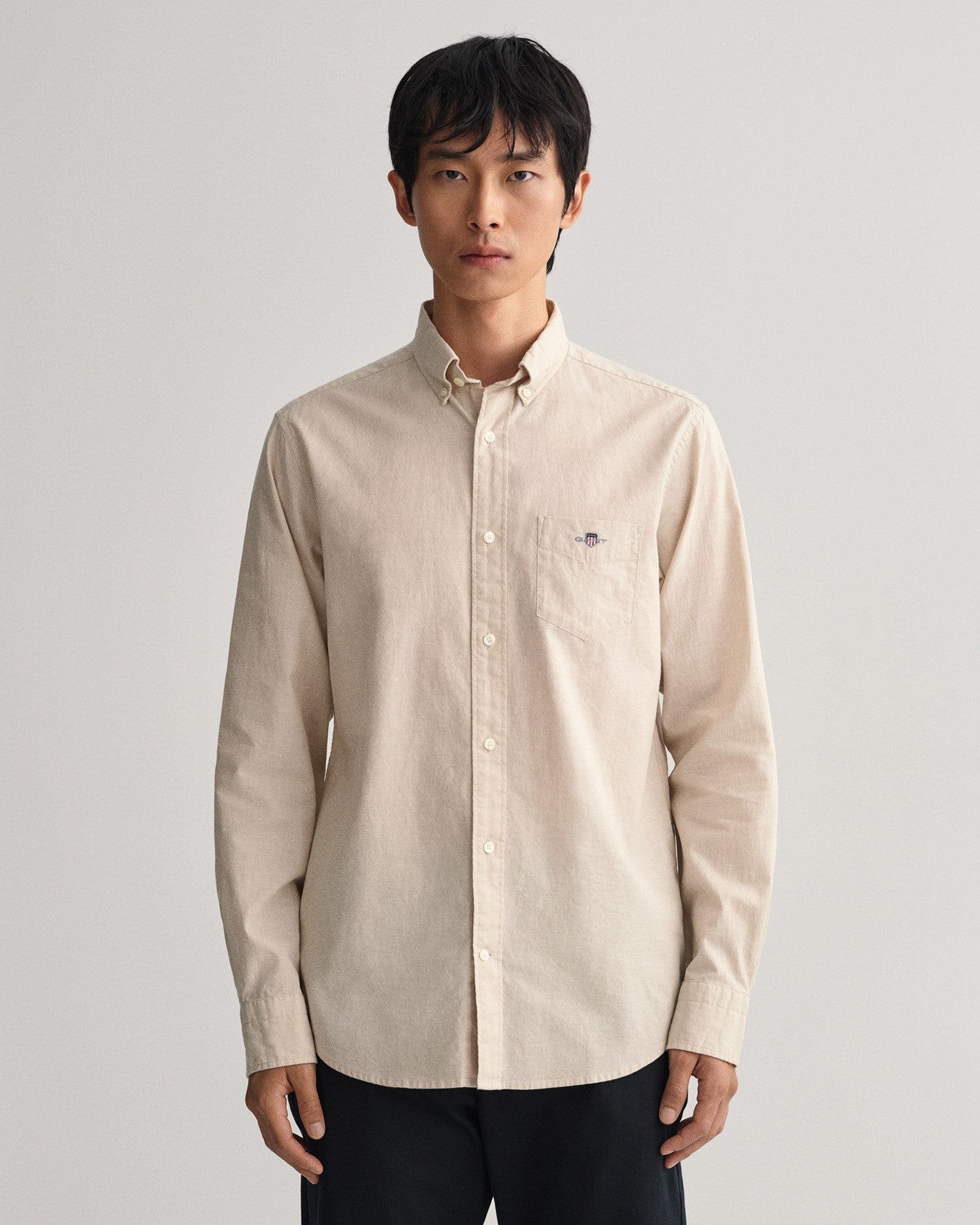 REG COTTON LINEN SHIRT-DRY SAND