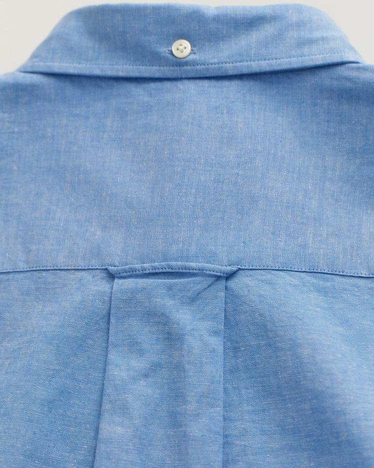REG COTTON LINEN SHIRT-DAY BLUE