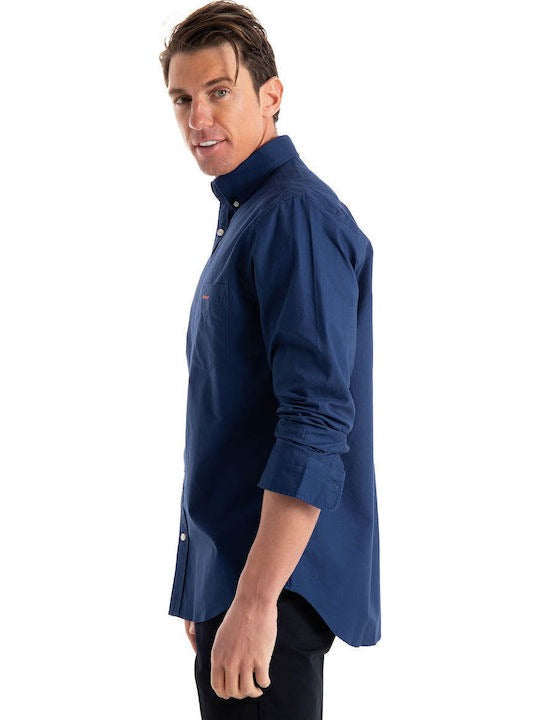 REG BEEFY OXFORD SHIRT-PERSIAN BLUE