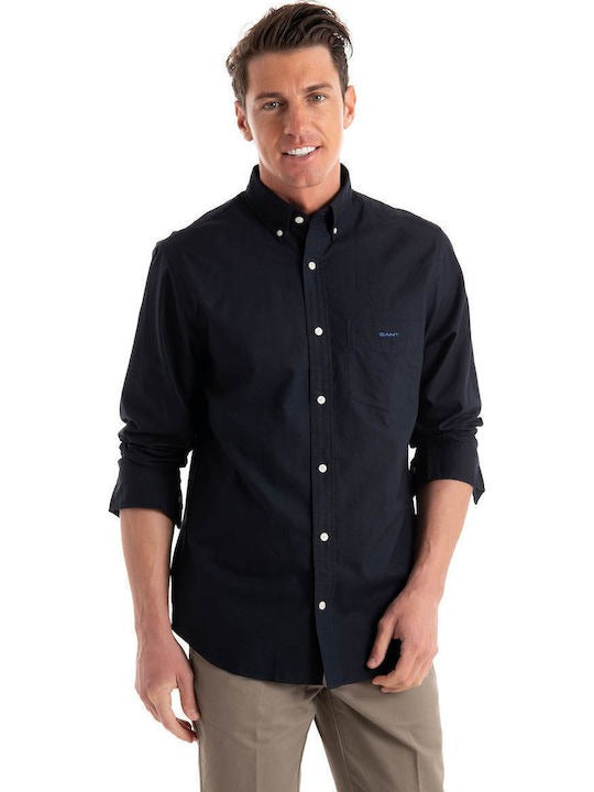 REG BEEFY OXFORD SHIRT-BLACK