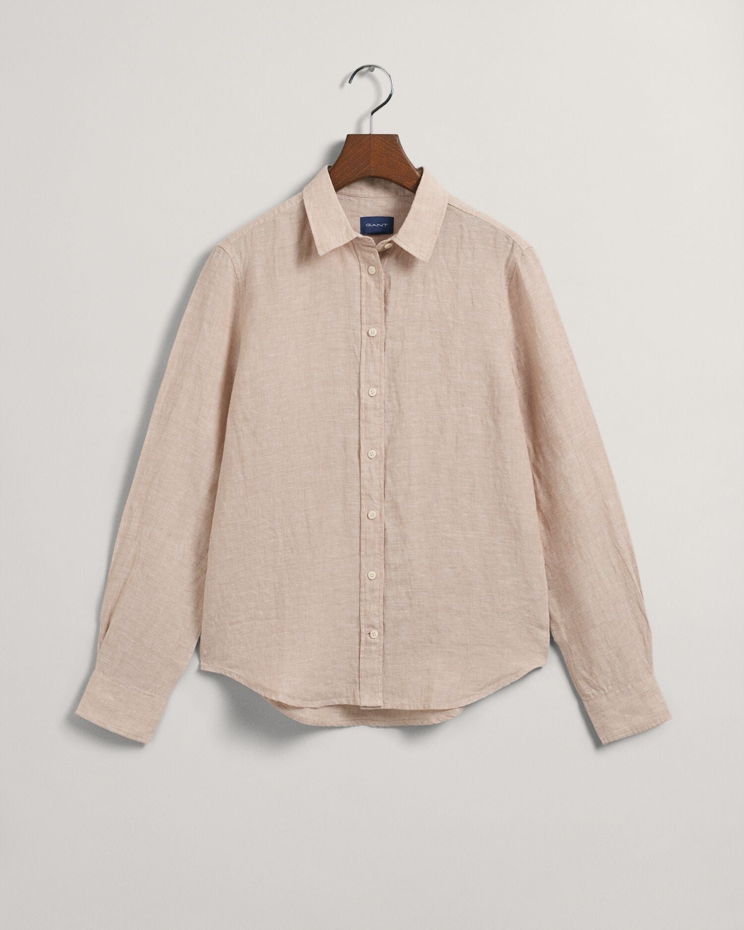 REG LINEN CHAMBRAY SHIRT-HORN BEIGE