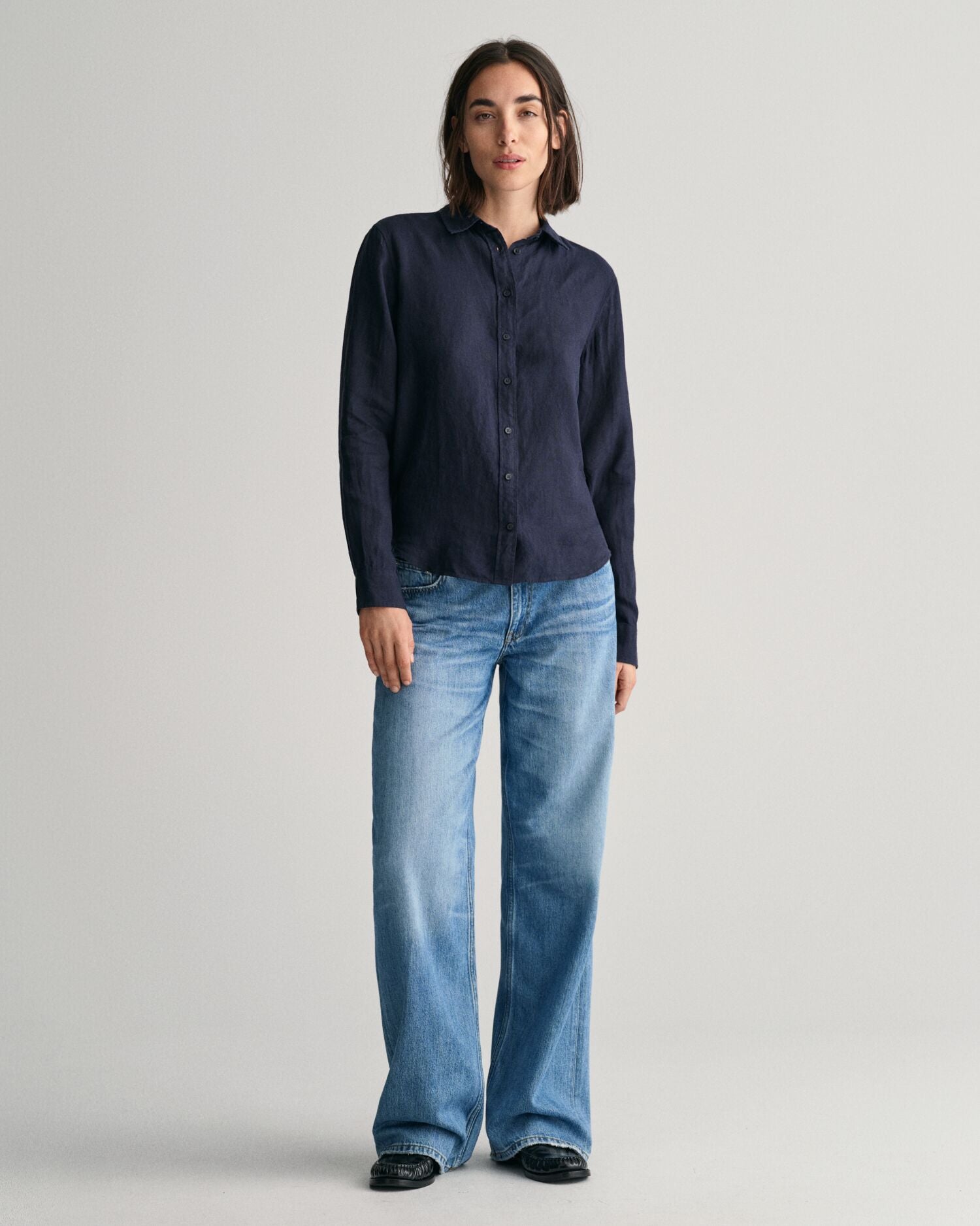REG LINEN CHAMBRAY SHIRT-EVENING BLUE