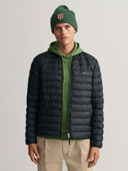 LIGHT PADDED BOMBER JACKET-BLACK