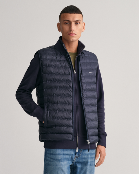 LIGHT PADDED BOMBER VEST-EVENING BLUE