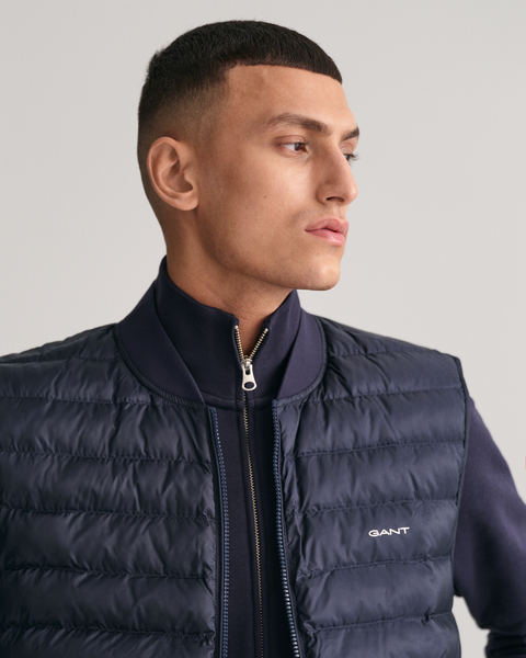 LIGHT PADDED BOMBER VEST-EVENING BLUE