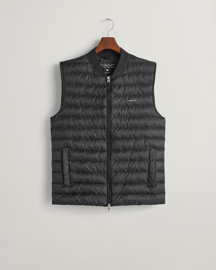 LIGHT PADDED BOMBER VEST-BLACK