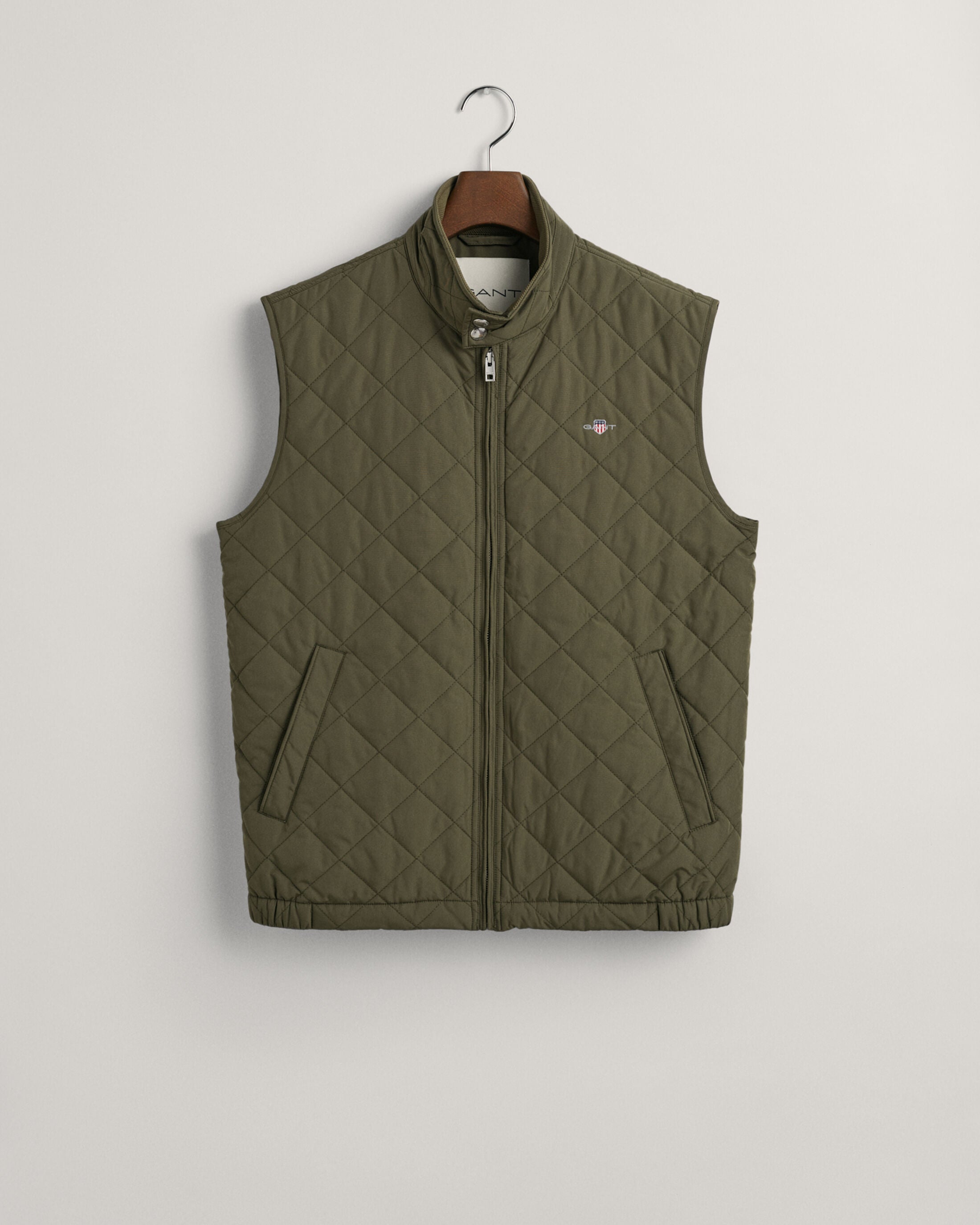 QUILTED WINDCHEATER VEST-RACING GREEN