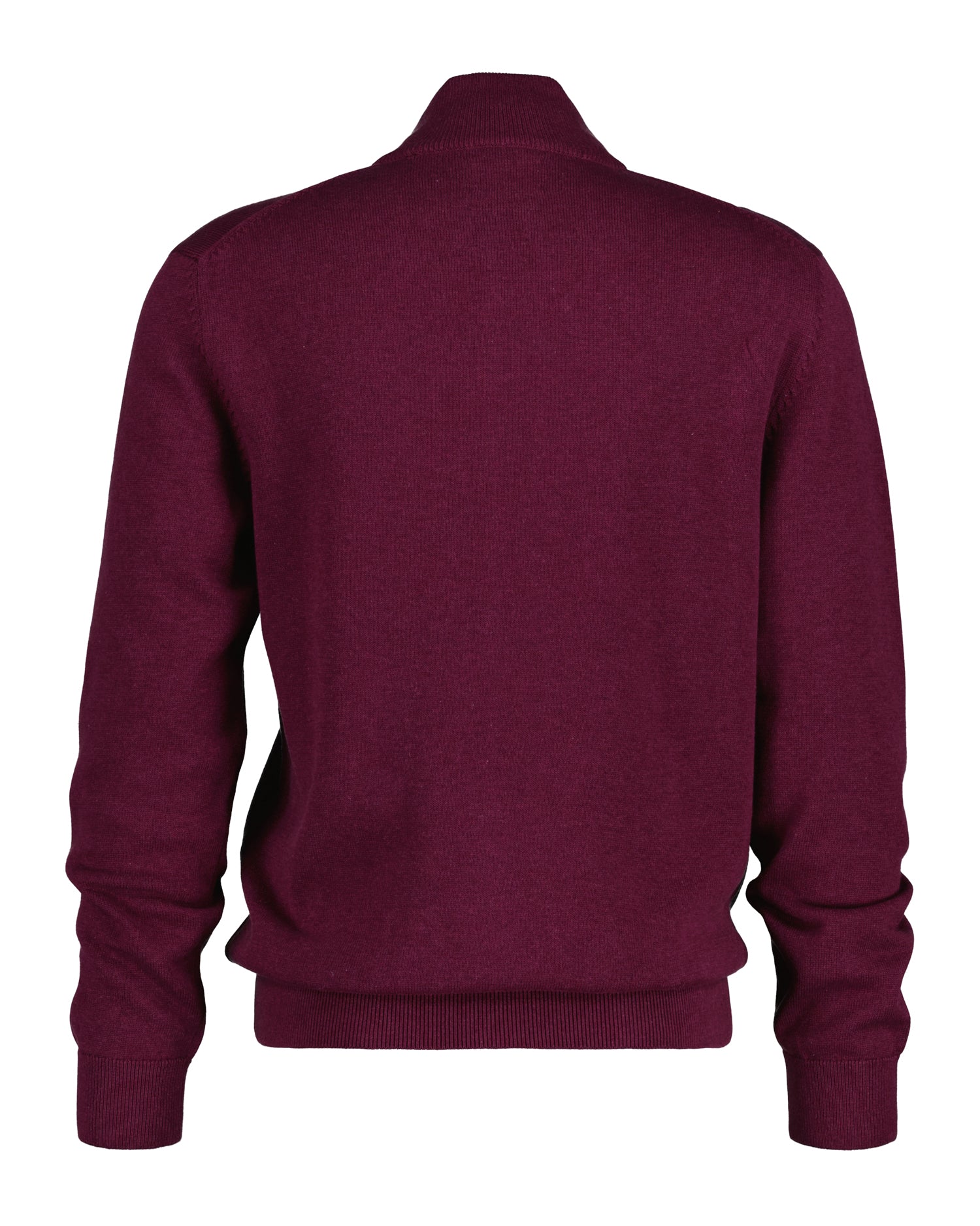 CASUAL COTTON ZIP CARDIGAN-PLUMPED RED