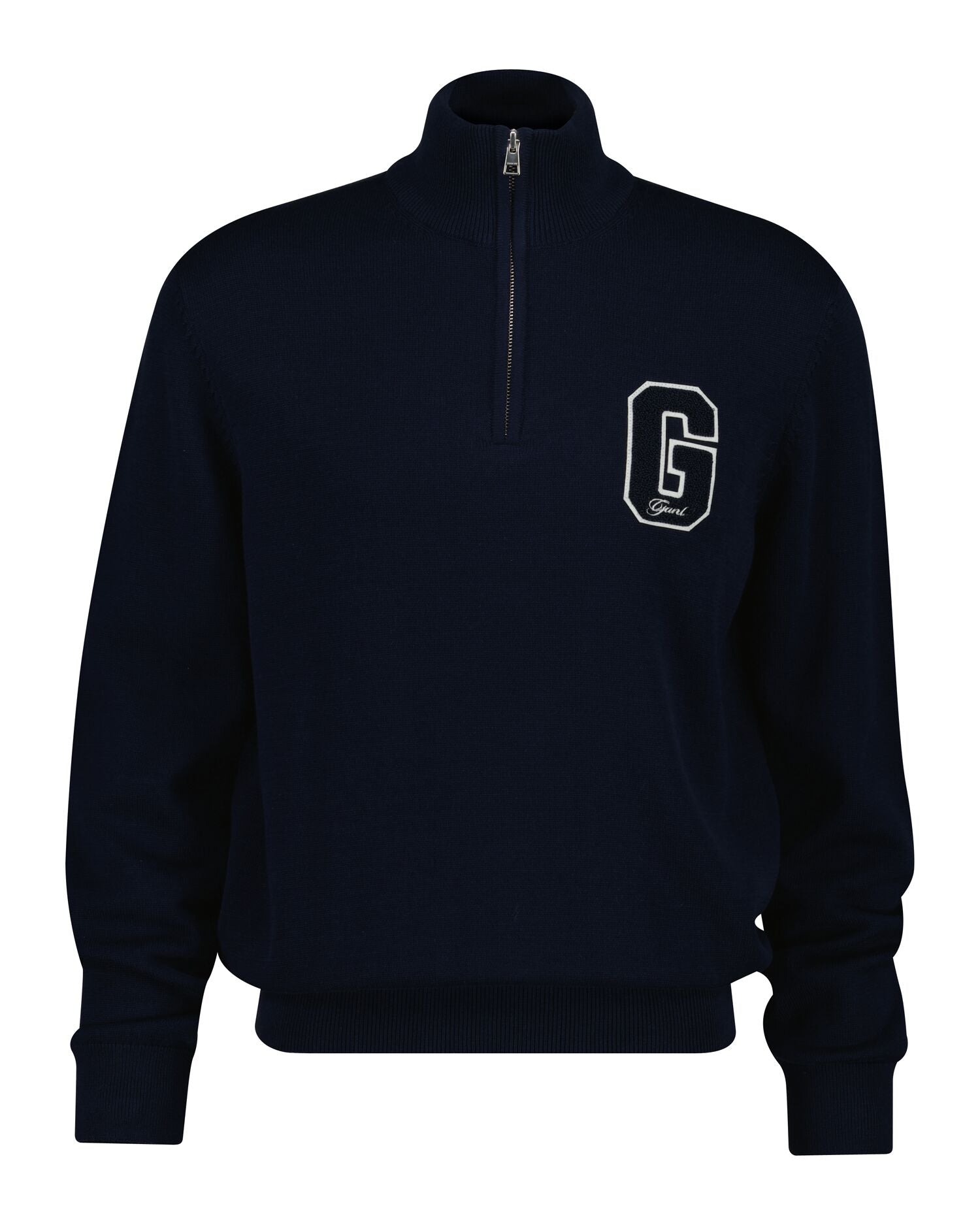 SMALL GRAPHIC BADGE HALF ZIP-EVENING BLUE