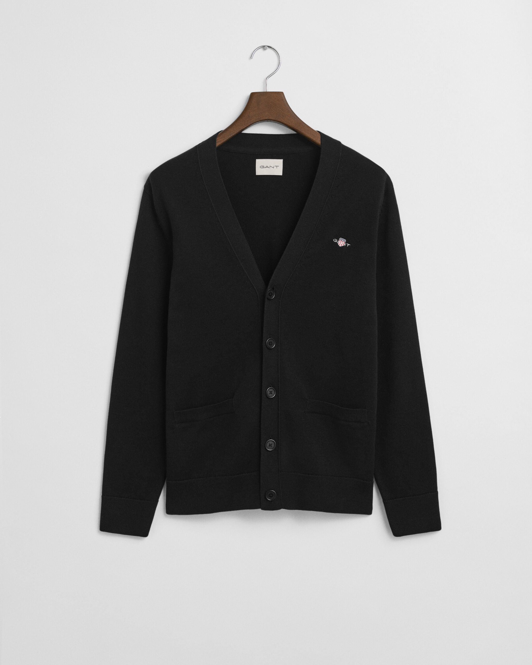 CASUAL COTTON CARDIGAN-BLACK