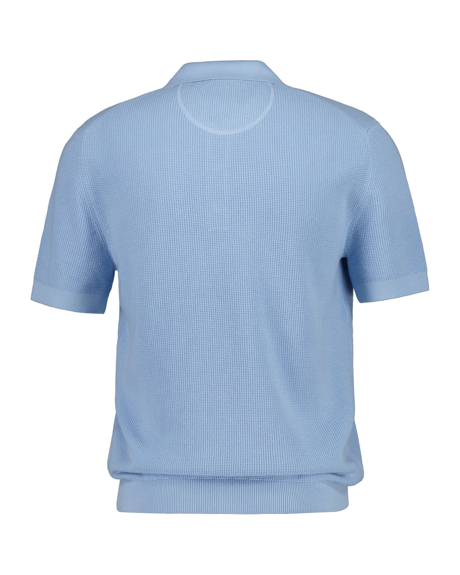 MICRO TEXTURED COTTON SS POLO-FRESH BLUE