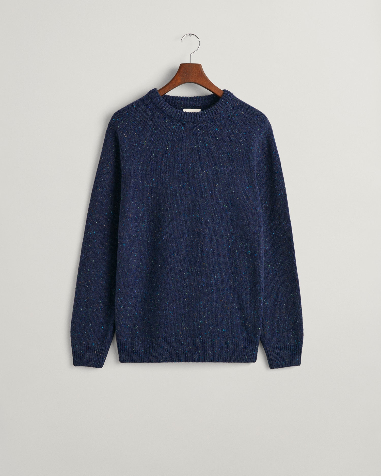 WOOL NEPS C-NECK-EVENING BLUE