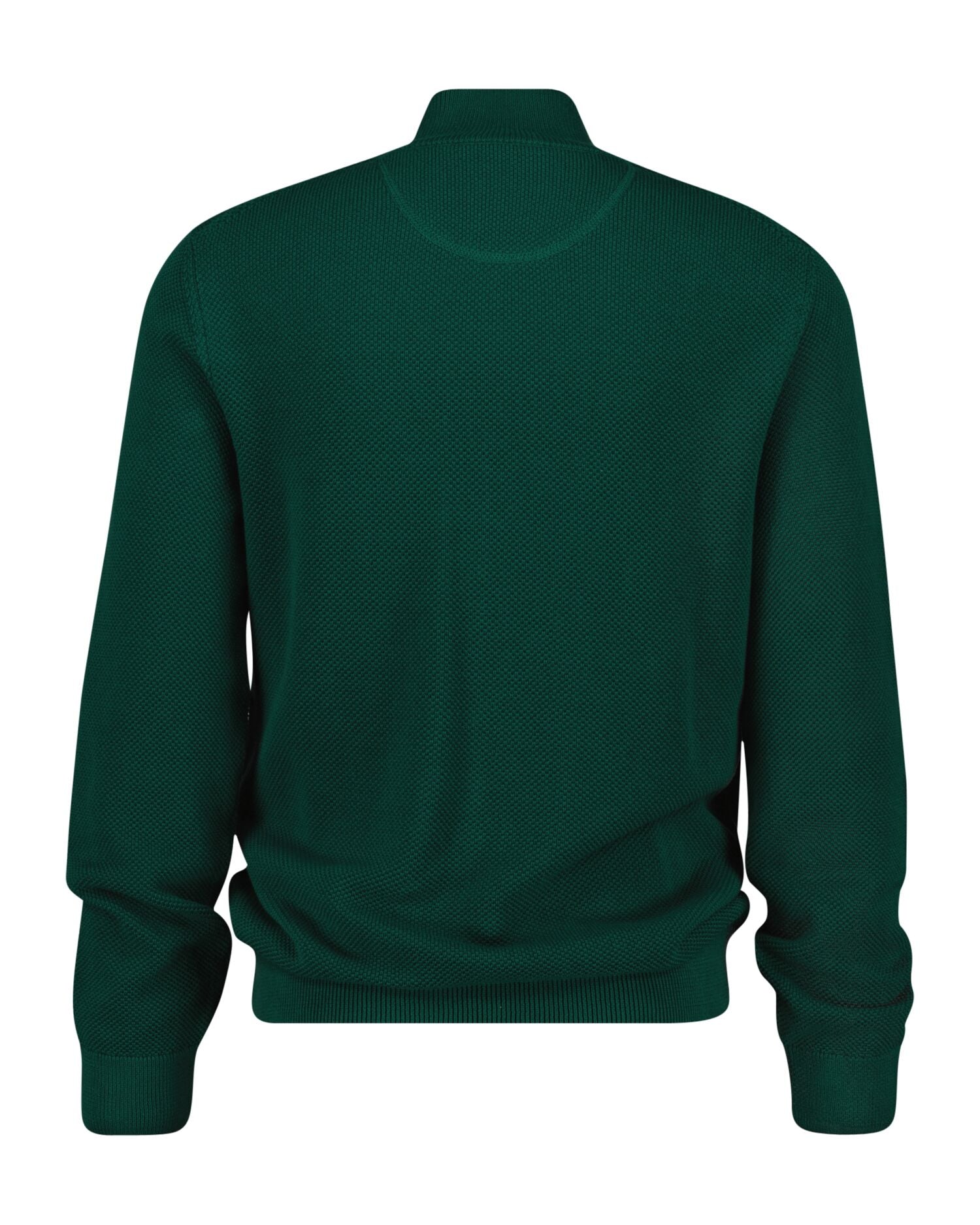 COTTON PIQUE ZIP CARDIGAN-IVY GREEN