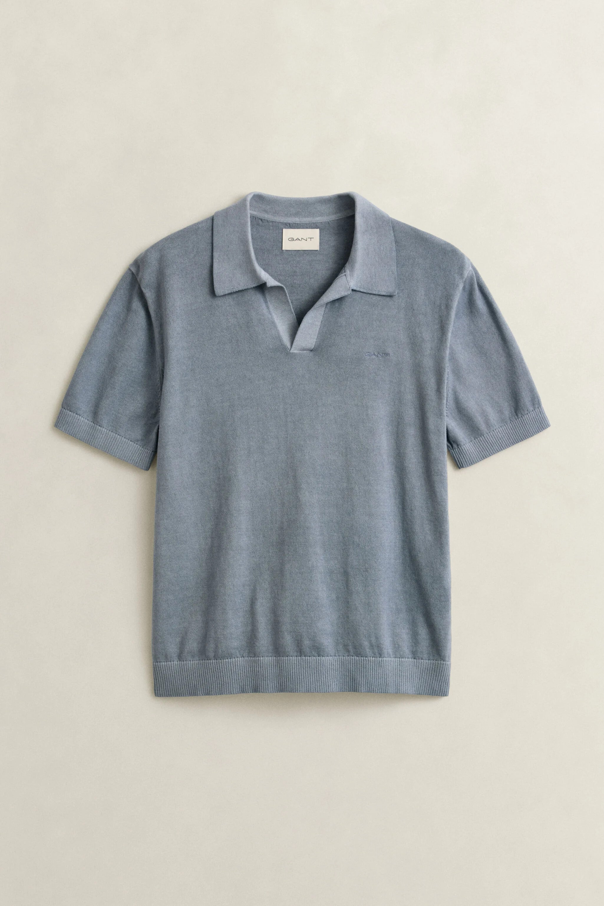 SUNFADED SS POLO-SKYBLUE
