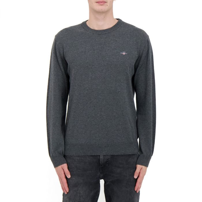 CTN/WO C-NECK-DARK GREY MELANGE