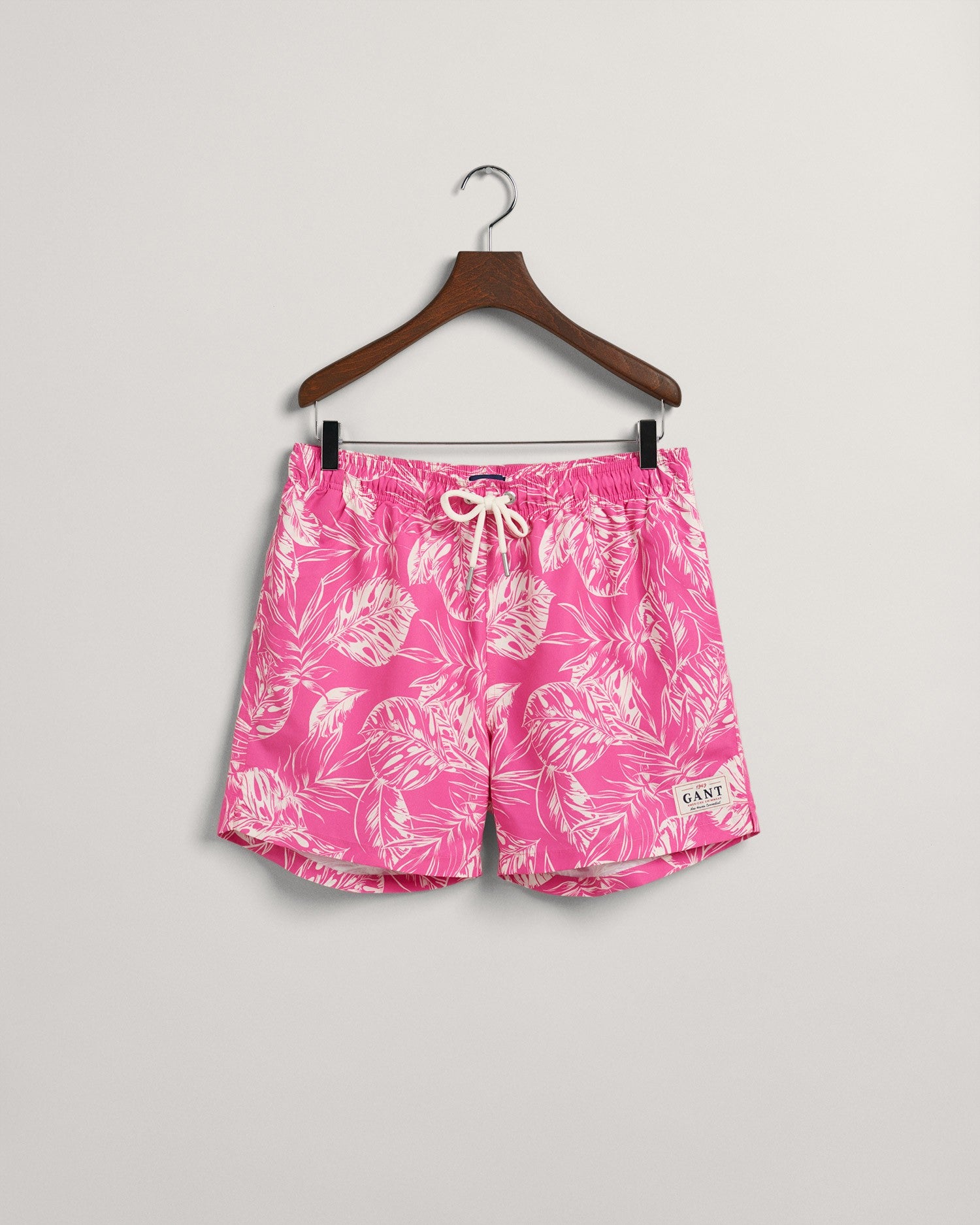 CF TROPICAL LEAVES PRINT SW SHORTS-PERKY PINK