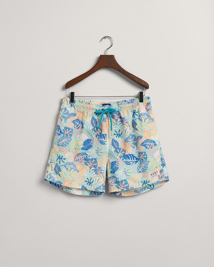 CF TROPICAL PRINT SWIM SHORTS-LAGOON