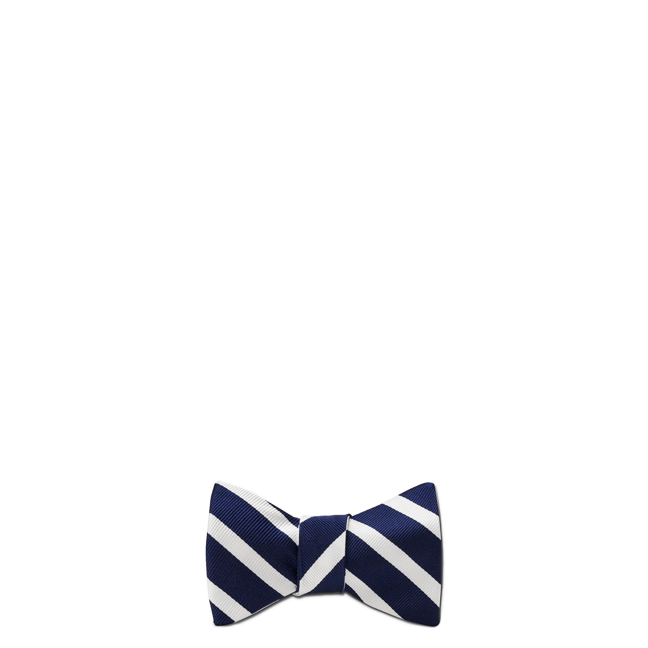 STRIPED BOW TIE-CLASSIC BLUE