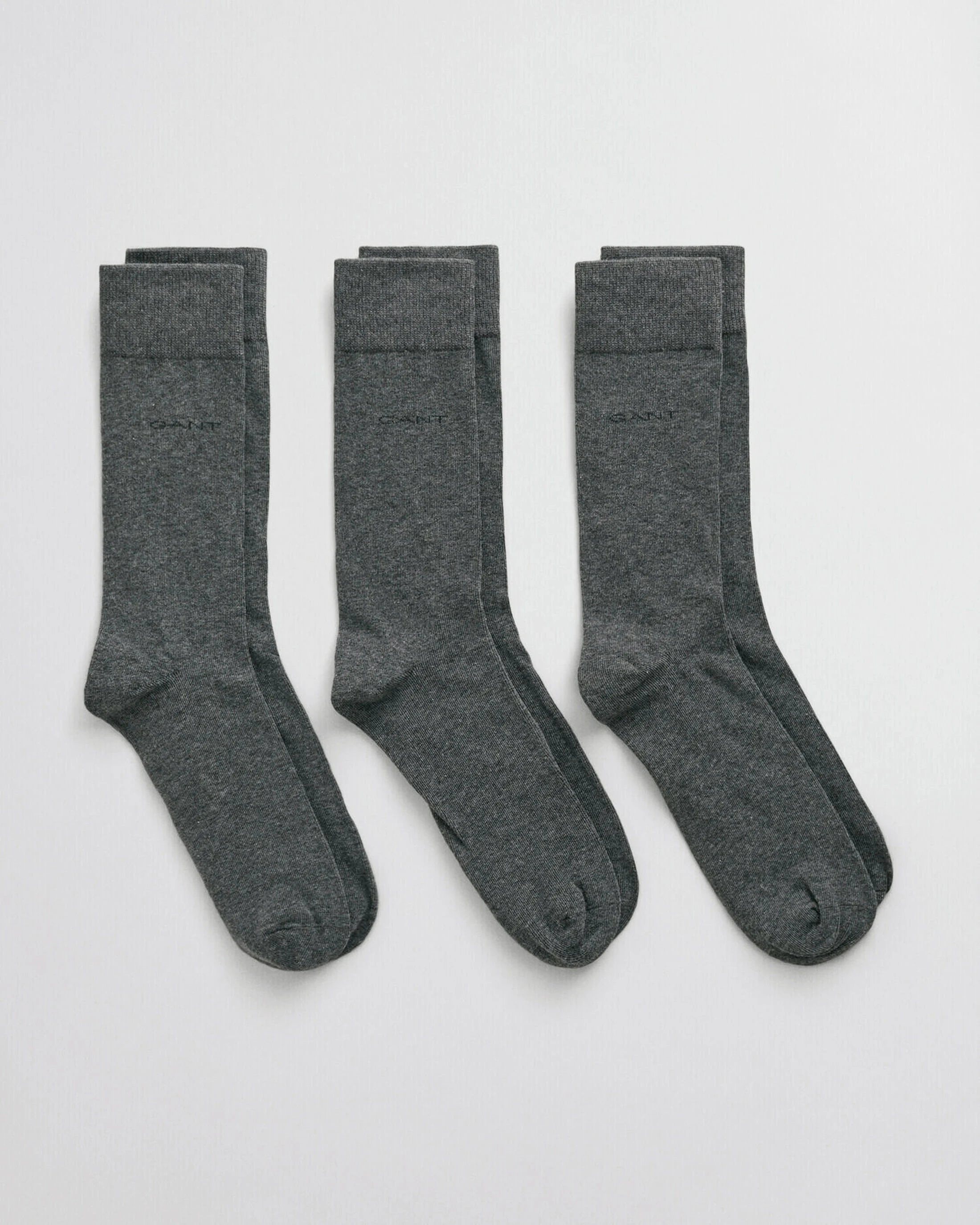 SOFT COTTON SOCKS 3-PACK-CHARCOAL MELANGE