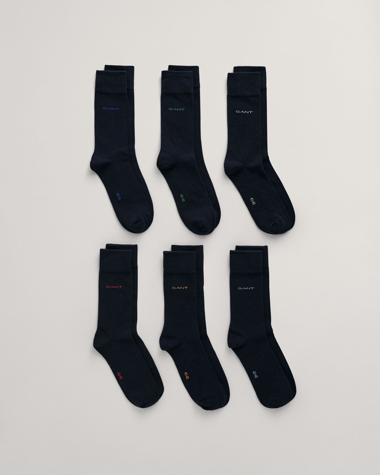 SOFT COTTON SOCKS 6-PACK-MARINE