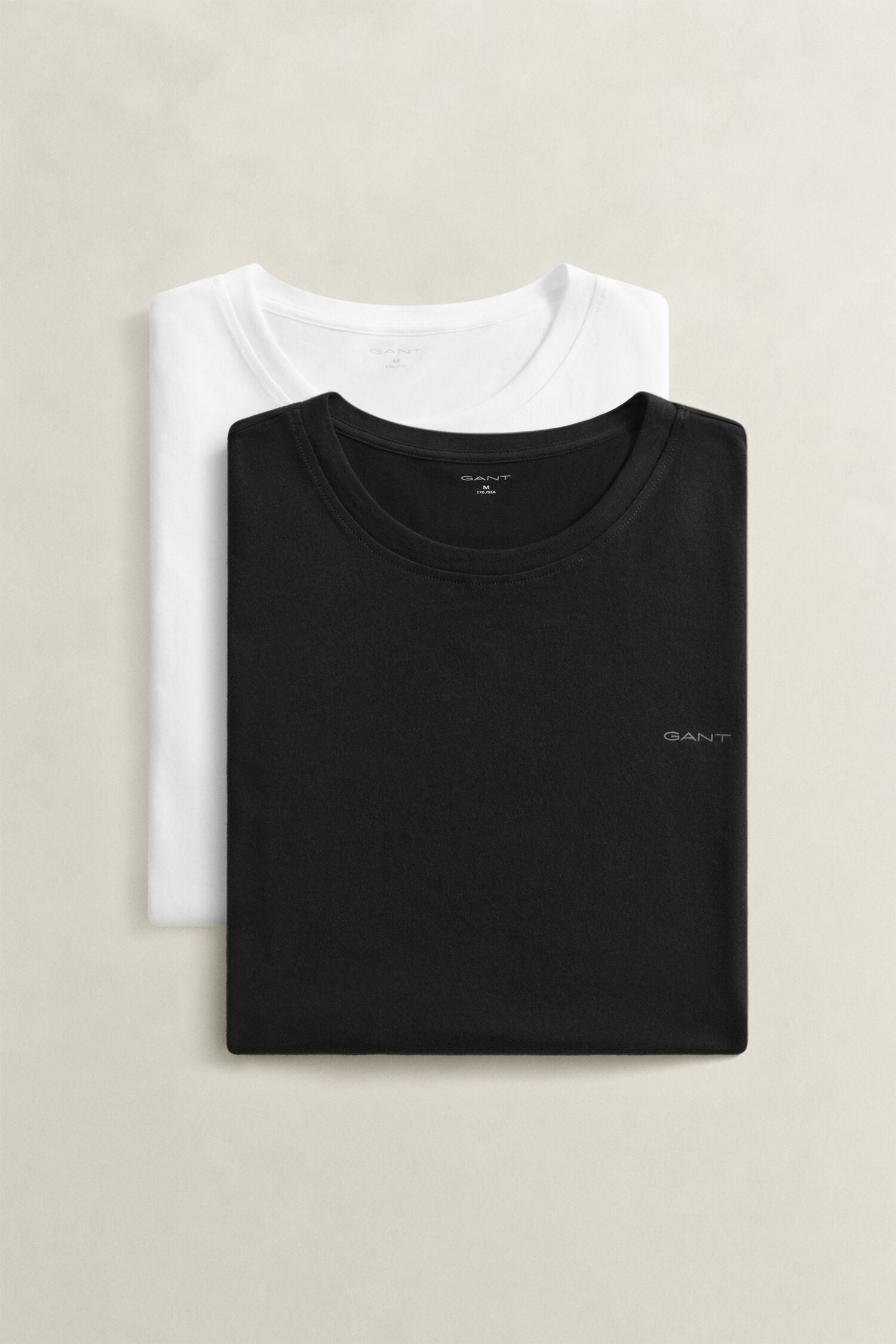 C-NECK T-SHIRT 2-PACK-BLACK / WHITE