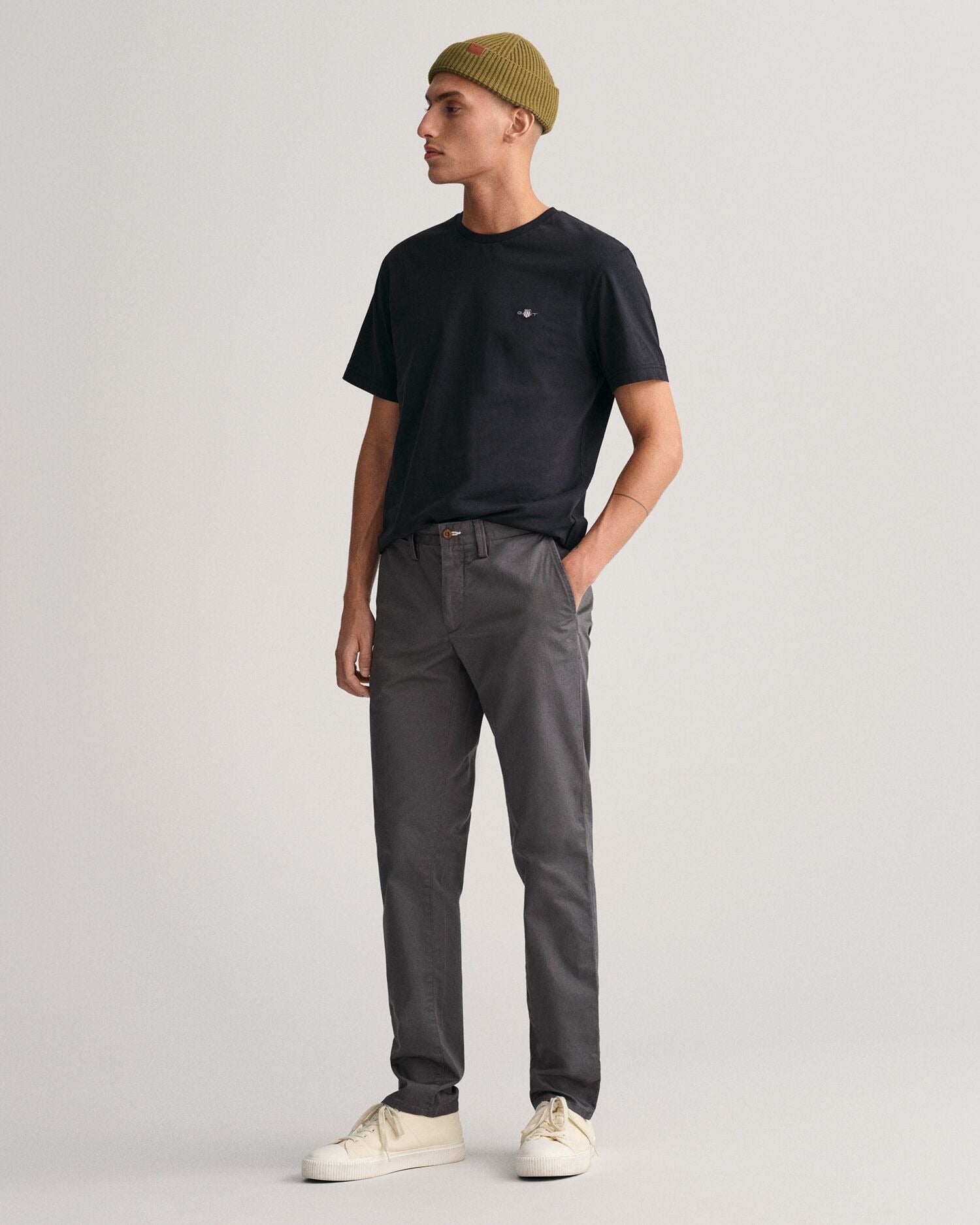 SLIM TWILL CHINOS-ANTRACITE