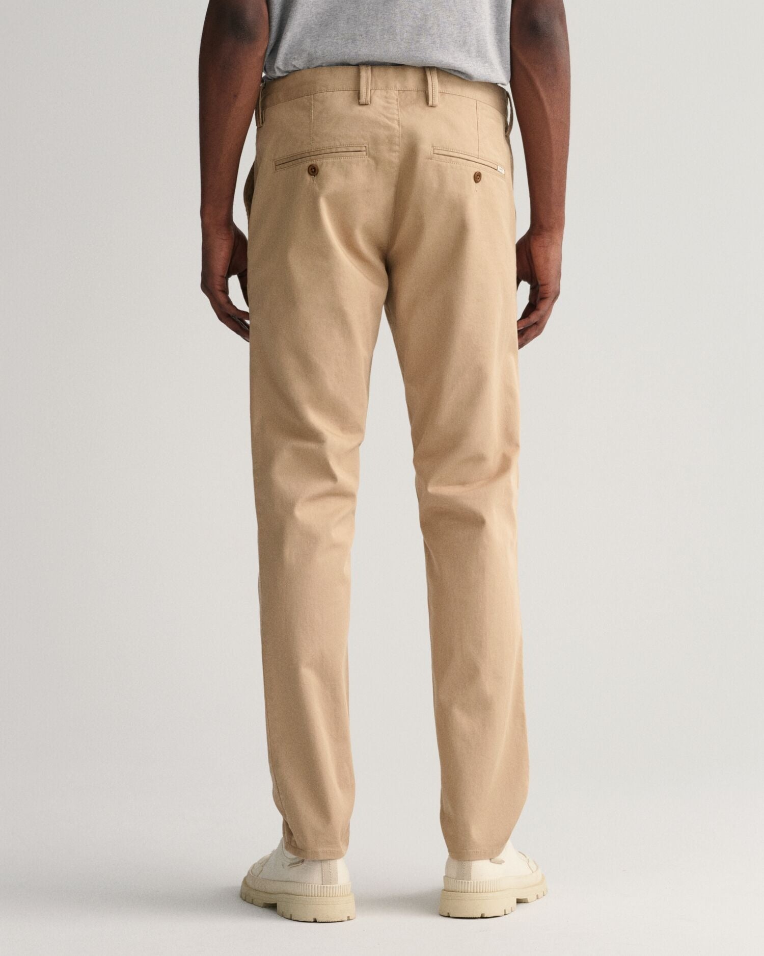 SLIM TWILL CHINOS-DARK KHAKI