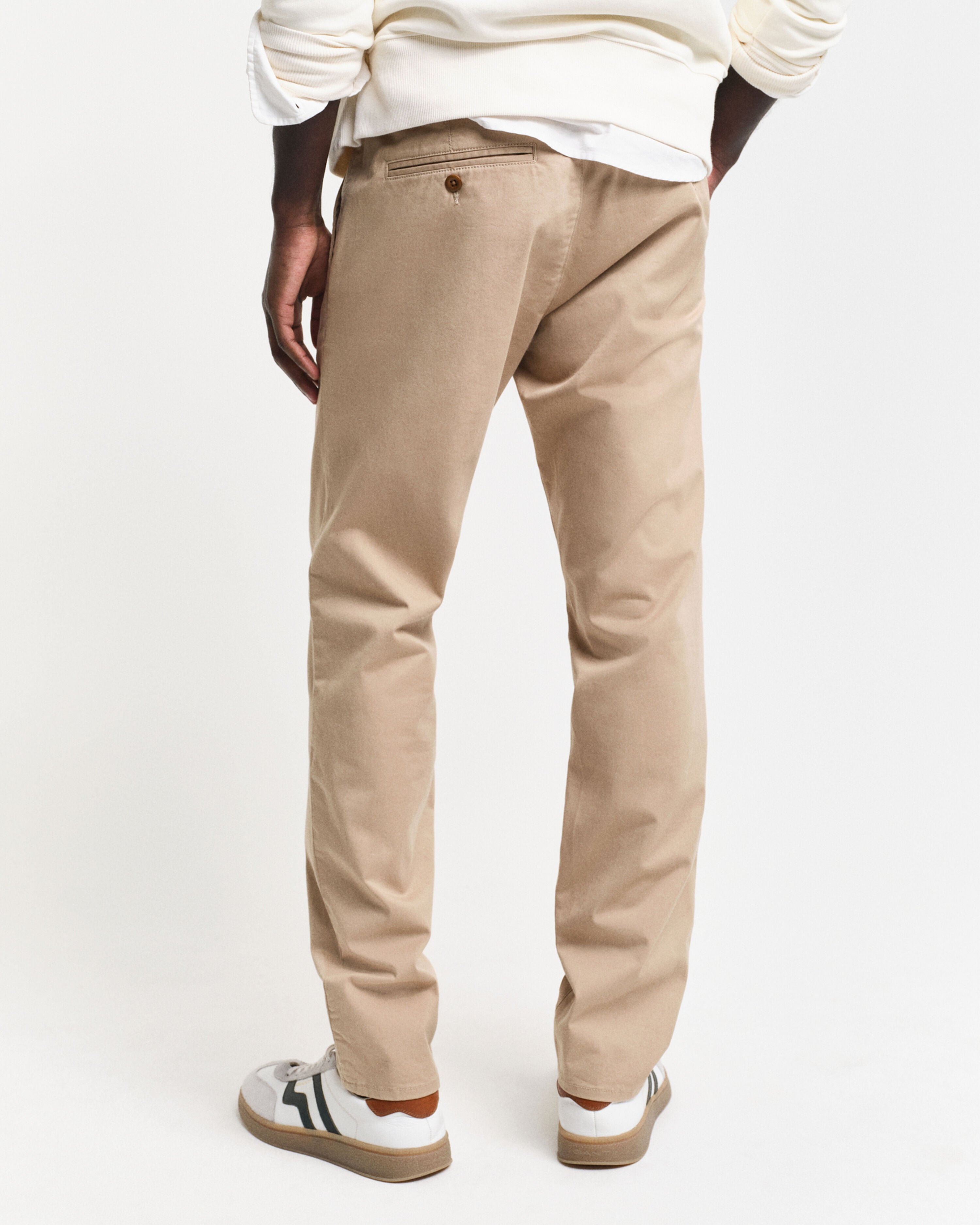 SLIM TWILL CHINOS-DARK KHAKI