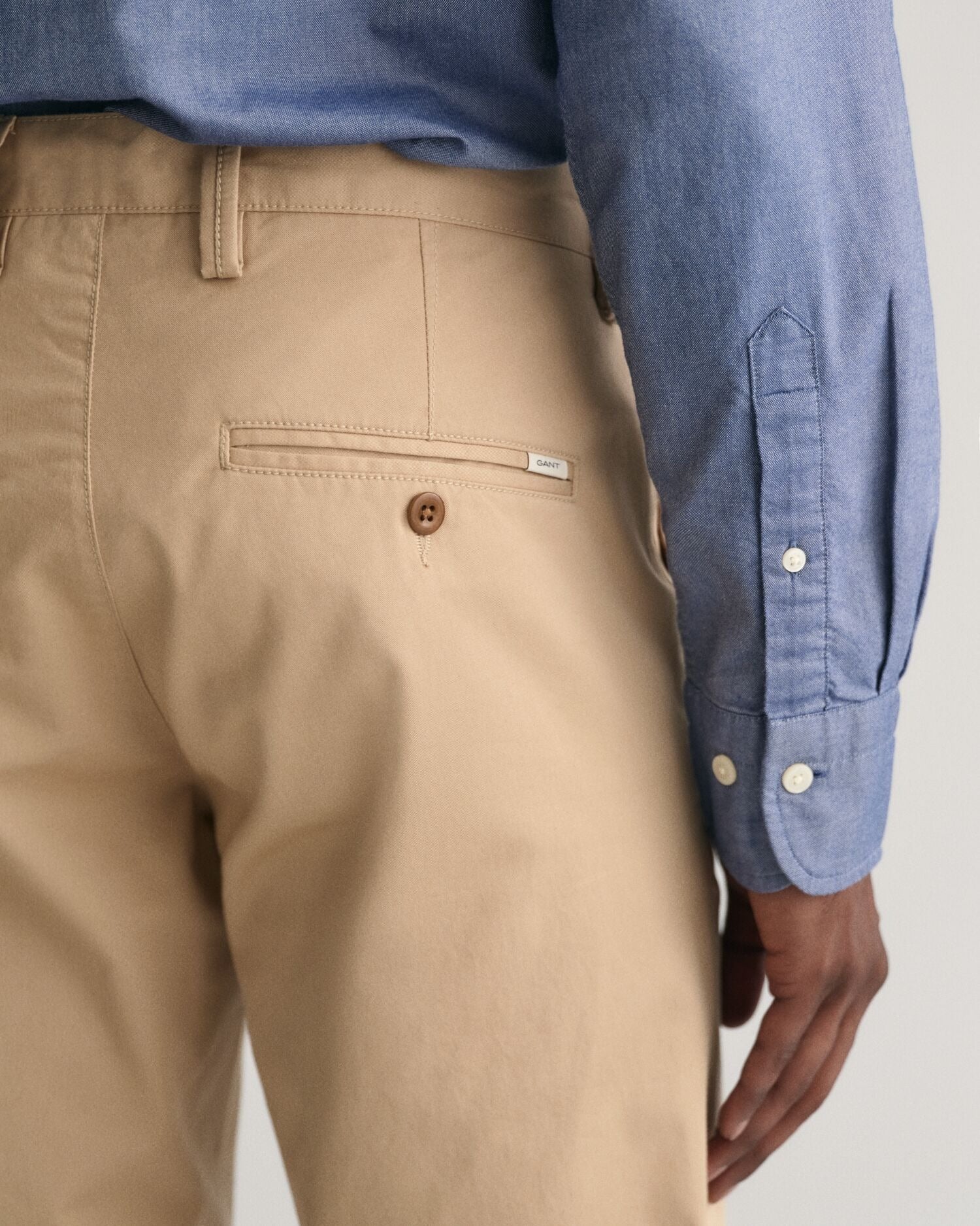 SLIM TWILL CHINOS-DARK KHAKI