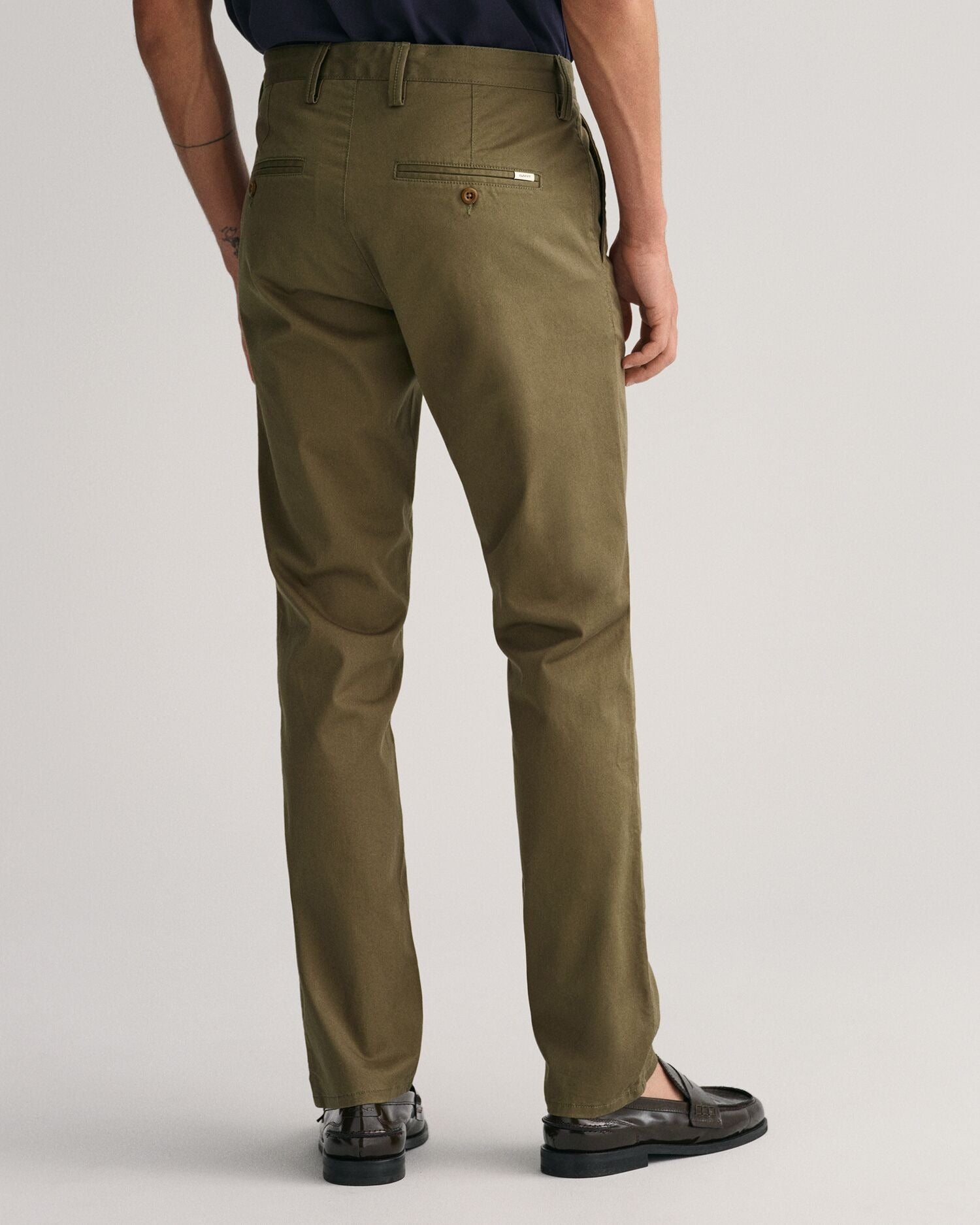 SLIM TWILL CHINOS-RACING GREEN