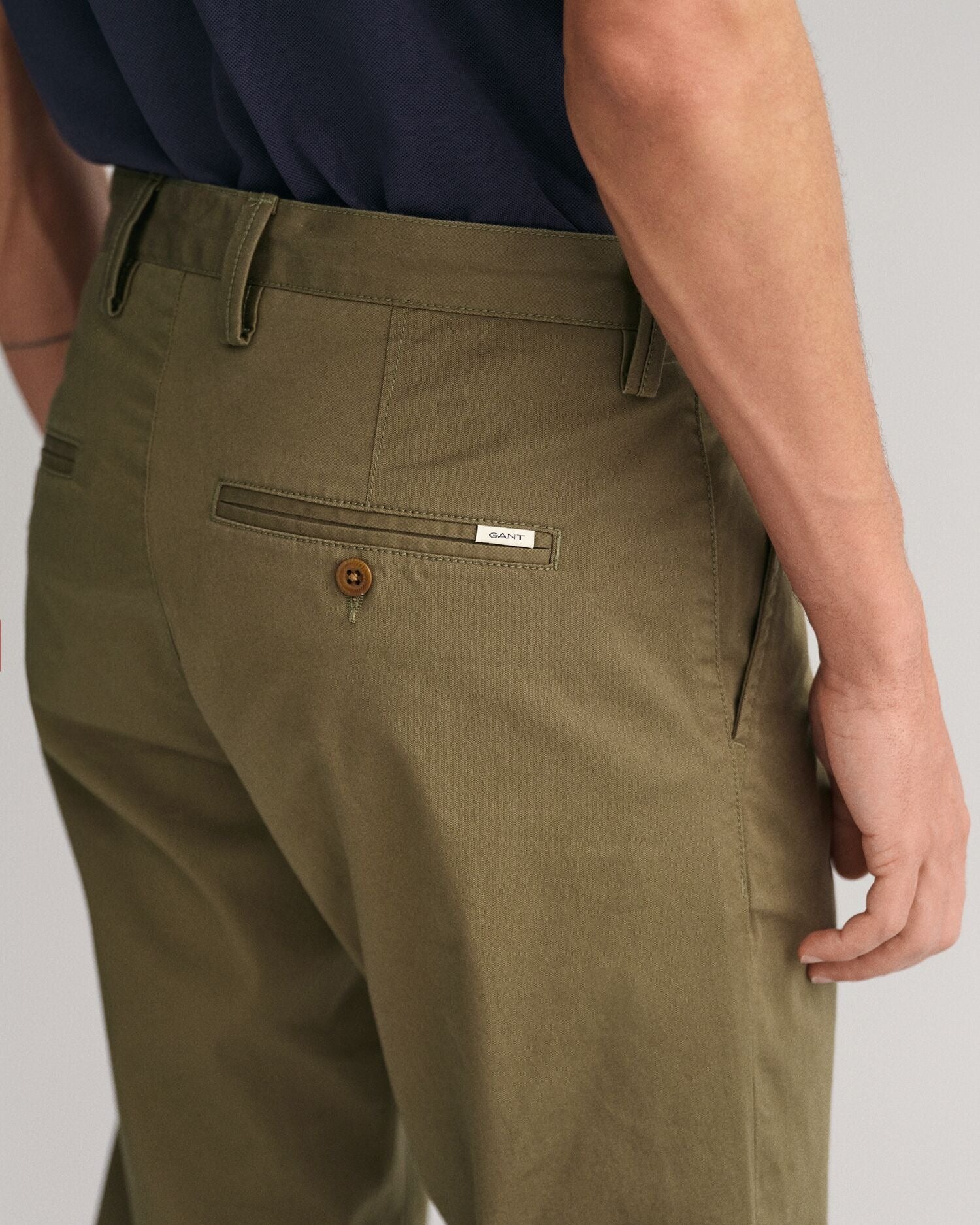 SLIM TWILL CHINOS-RACING GREEN