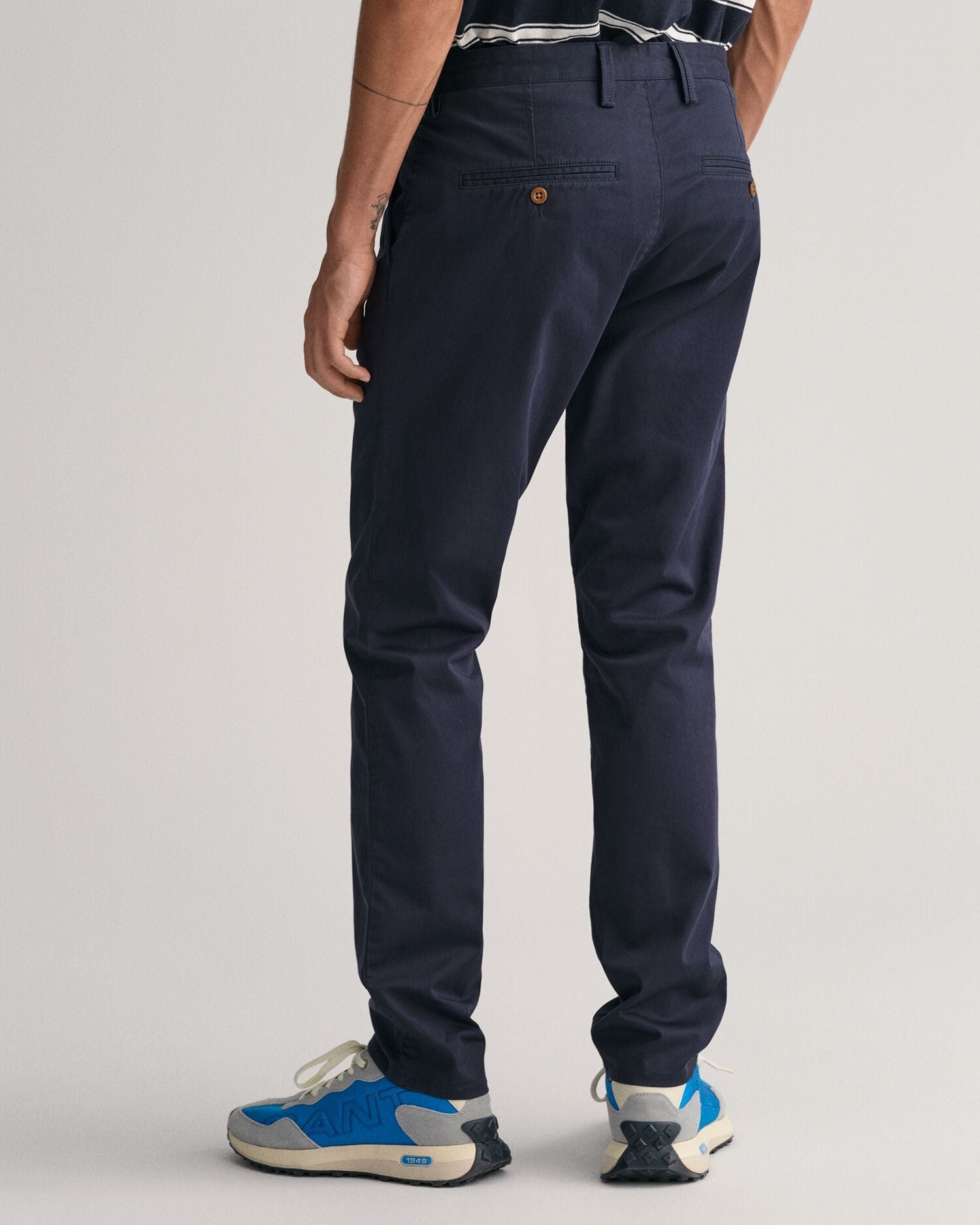 SLIM TWILL CHINOS-MARINE