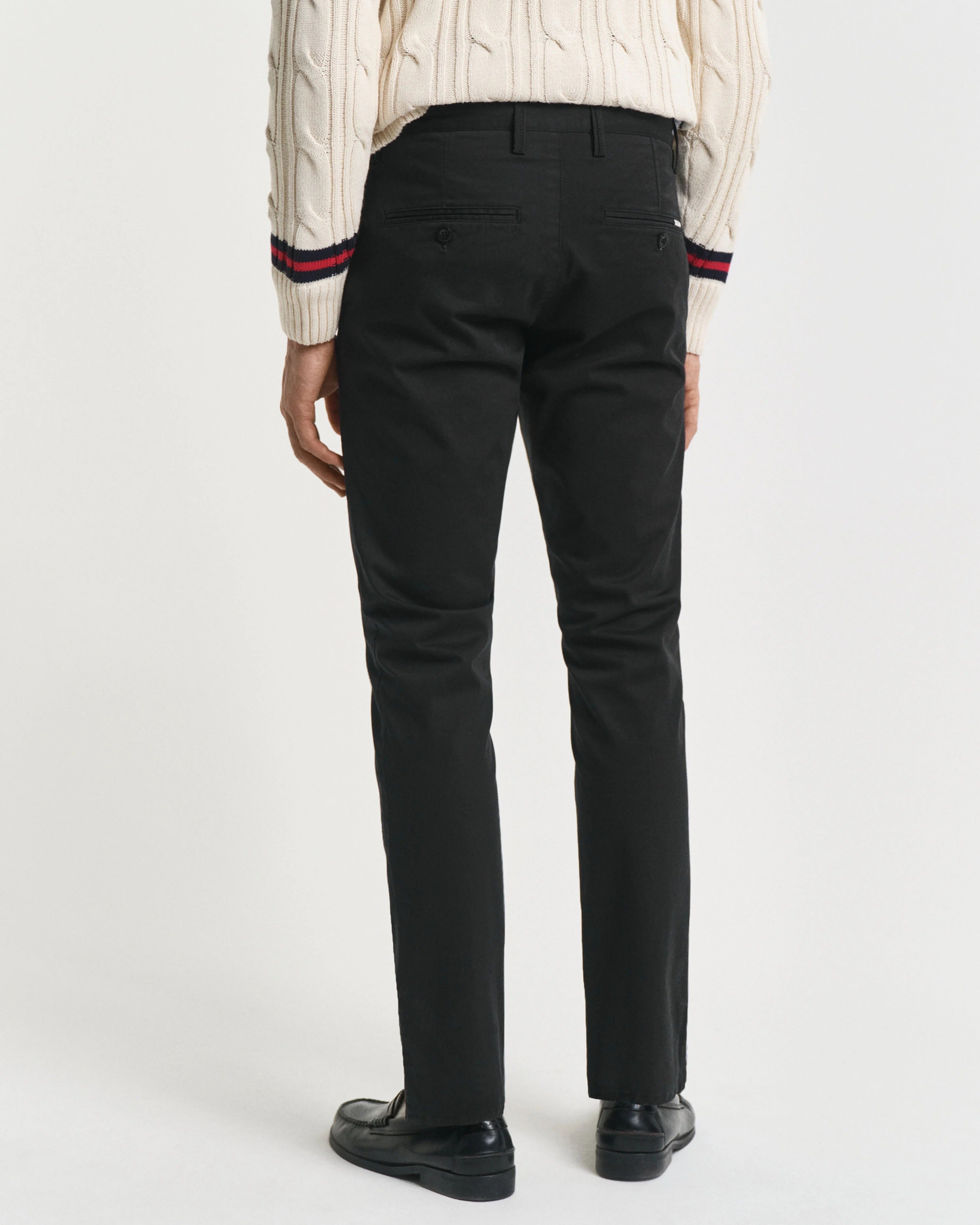 SLIM TWILL CHINOS-BLACK