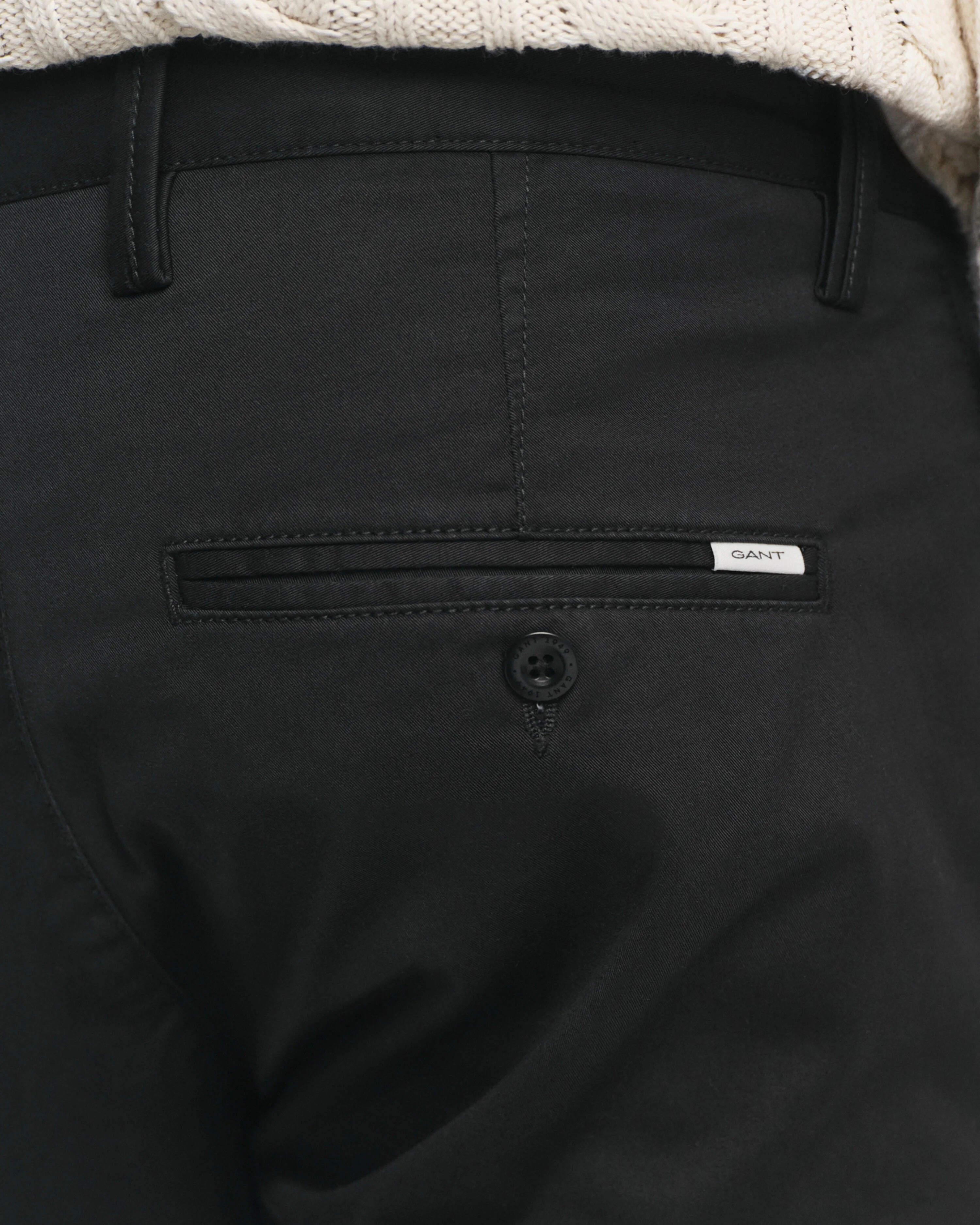 SLIM TWILL CHINOS-BLACK