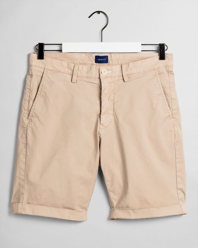 REGULAR FIT SUNFADED SHORTS-DRY SAND