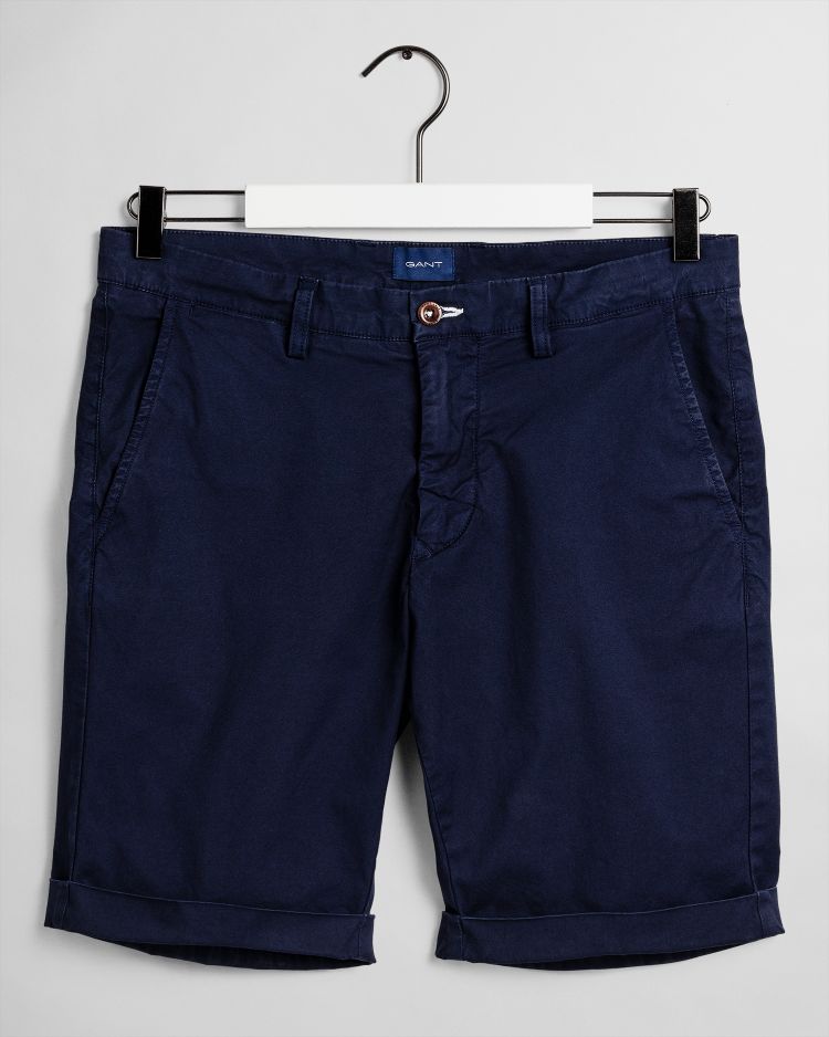 REGULAR FIT SUNFADED SHORTS-MARINE