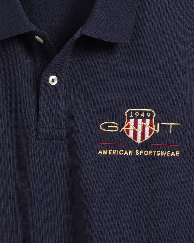 ARCHIVE SHIELD SS PIQUE-EVENING BLUE