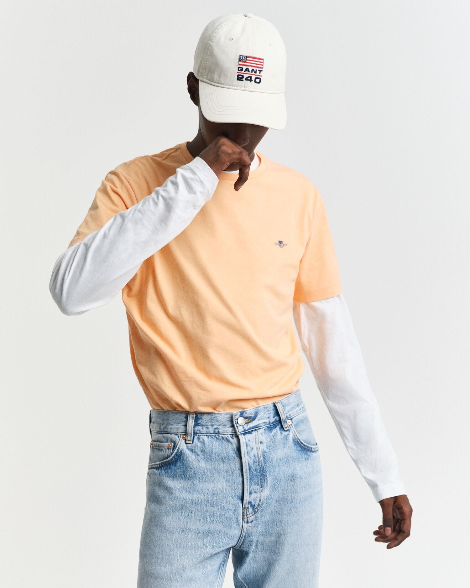 REG SHIELD SS T-SHIRT-PEACHY ORANGE