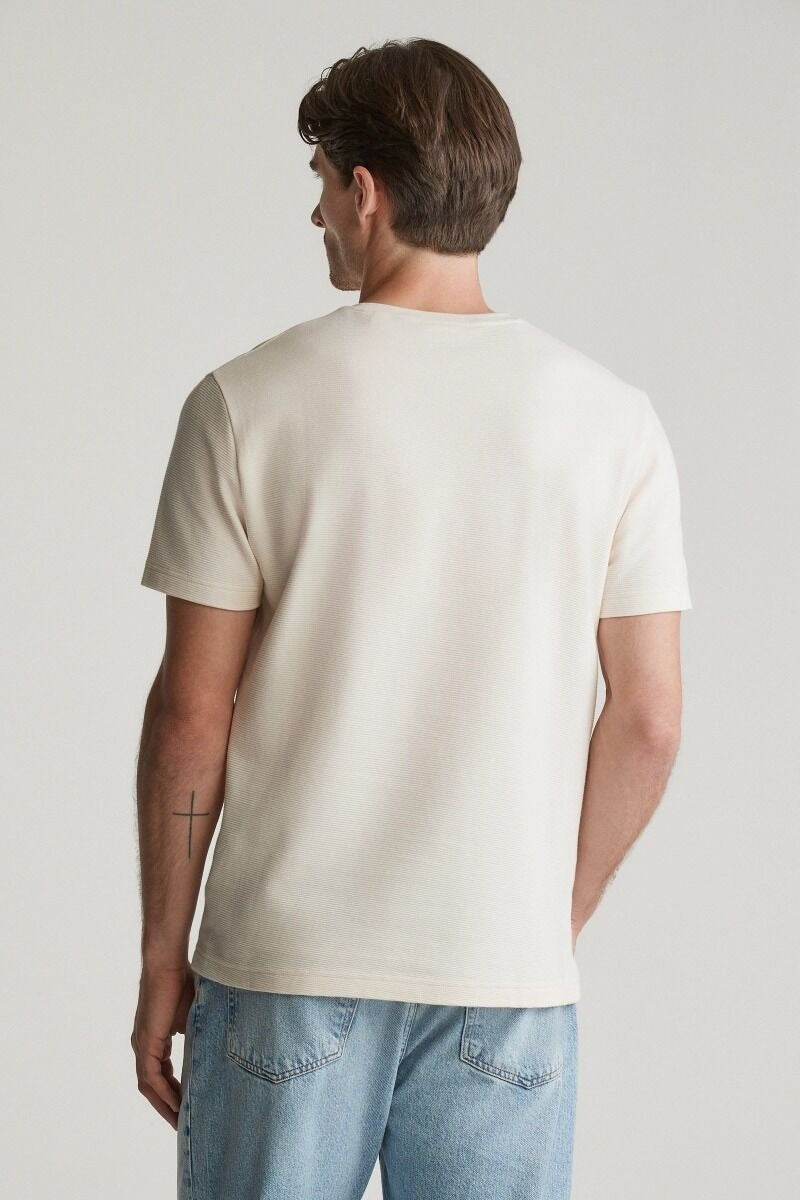 TEXTURE SS T-SHIRT-CREAM