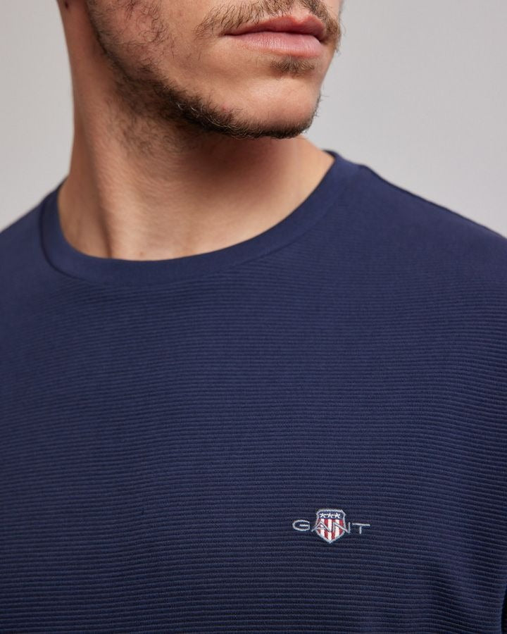 TEXTURE SS T-SHIRT-EVENING BLUE