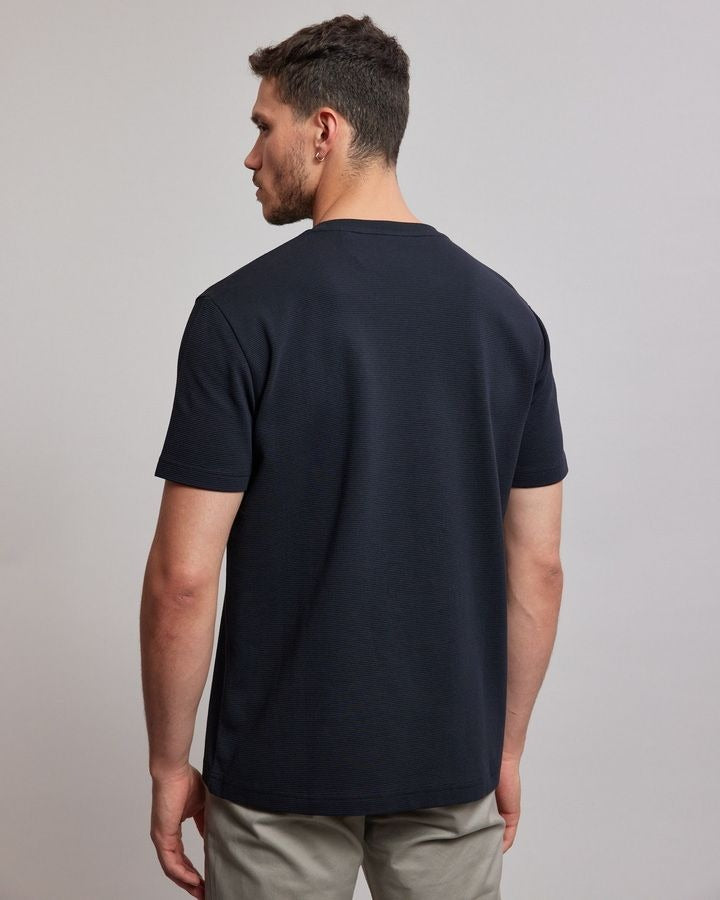 TEXTURE SS T-SHIRT-BLACK