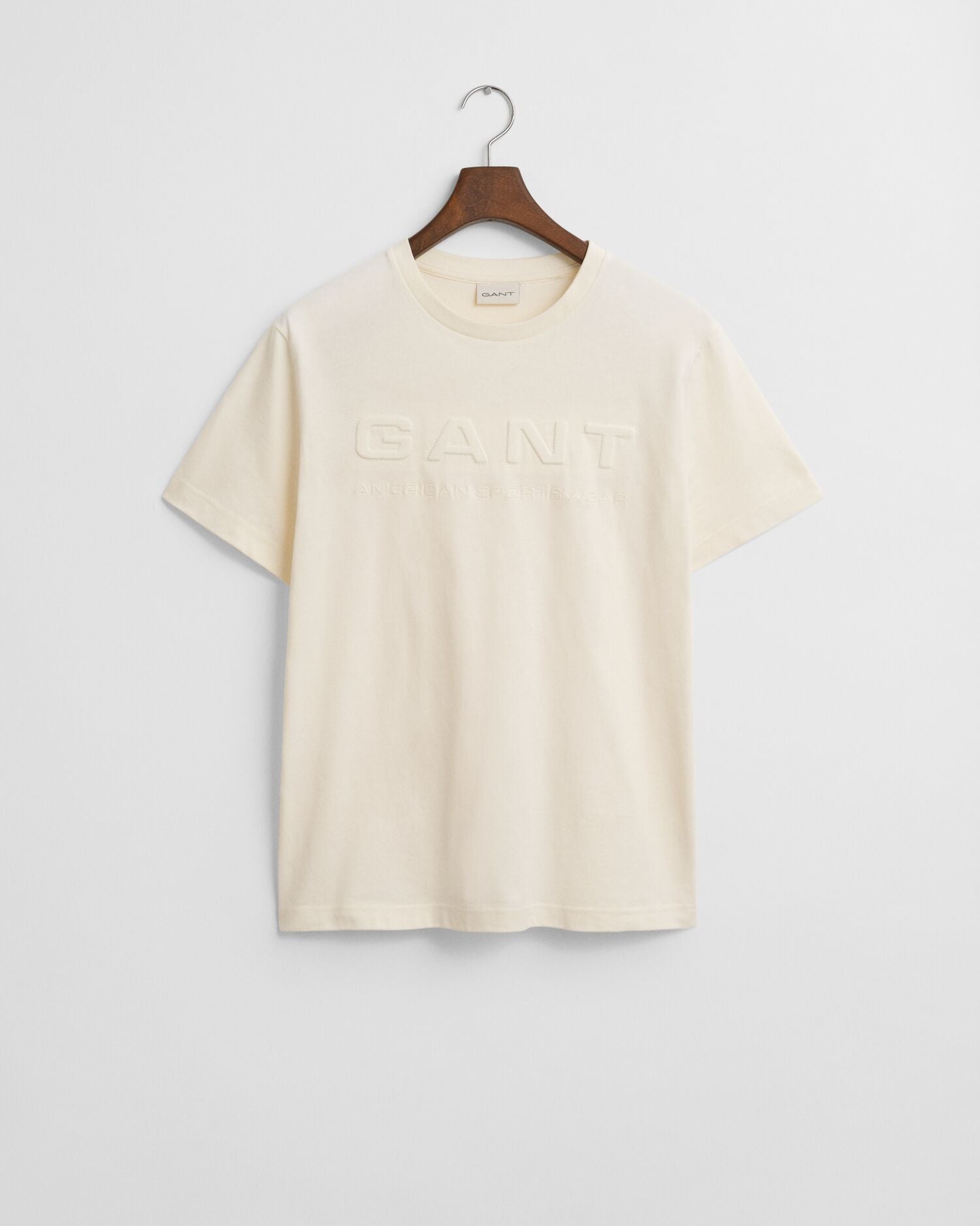 EMBOSSED SS T-SHIRT-CREAM